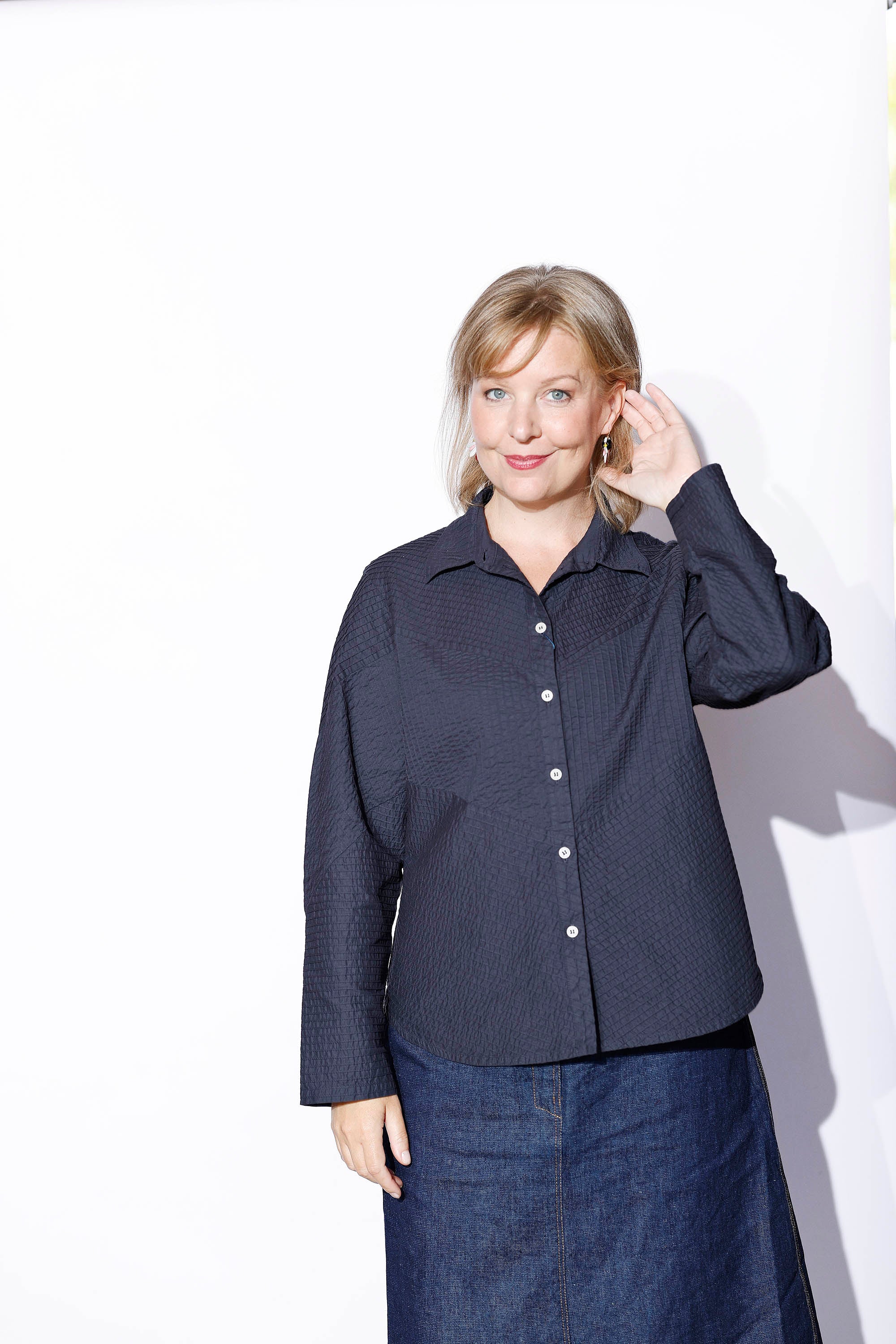 Feminin YaccoMaricard skjorte i Dark navy