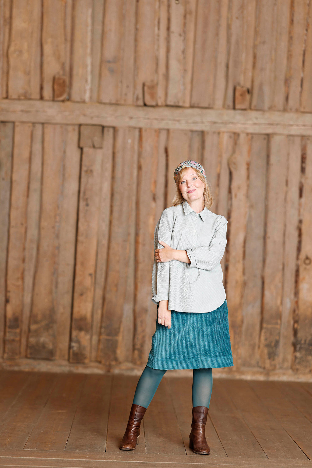 Dusty aqua Feminin YaccoMaricard skjorte