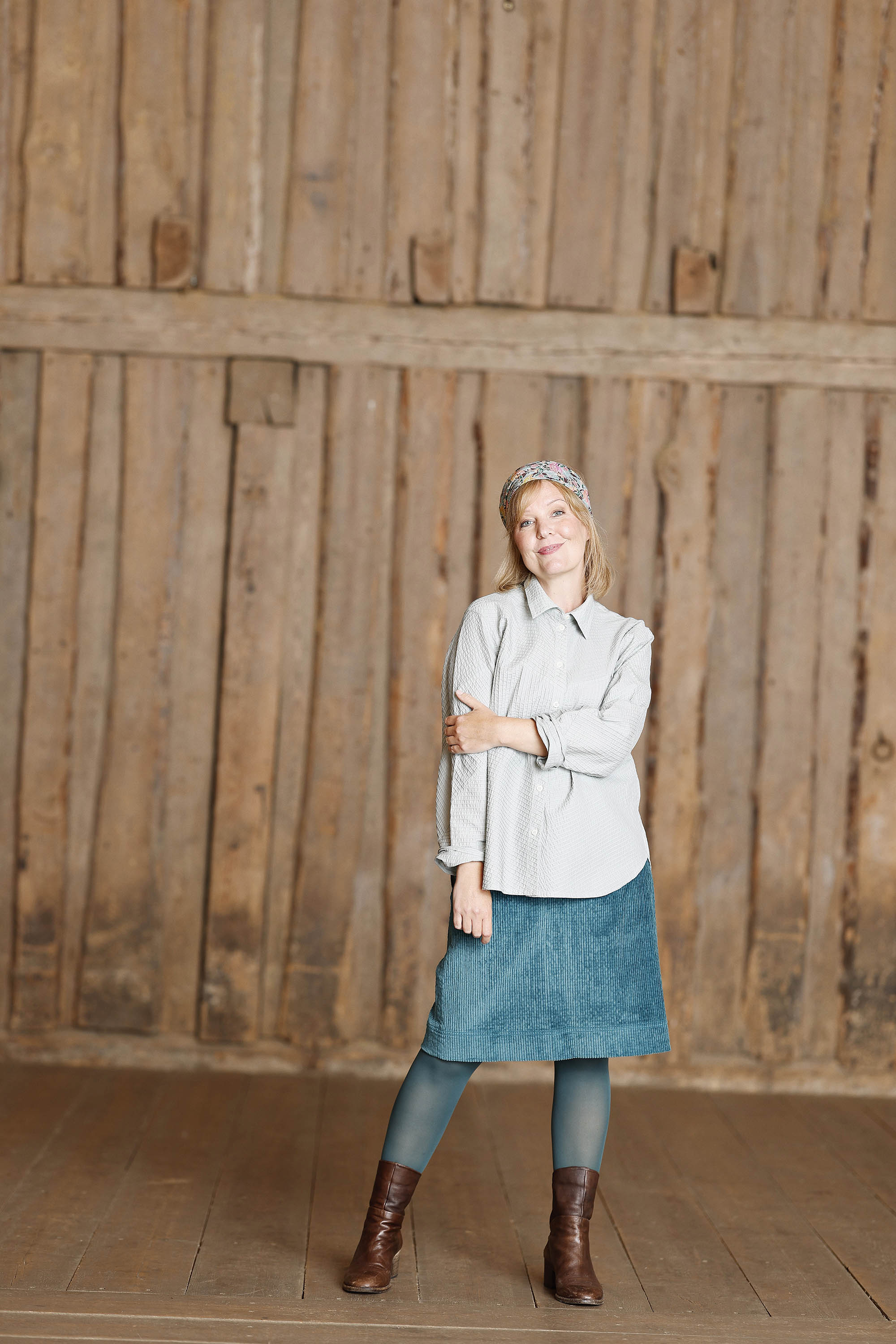 Dusty aqua Feminin YaccoMaricard skjorte