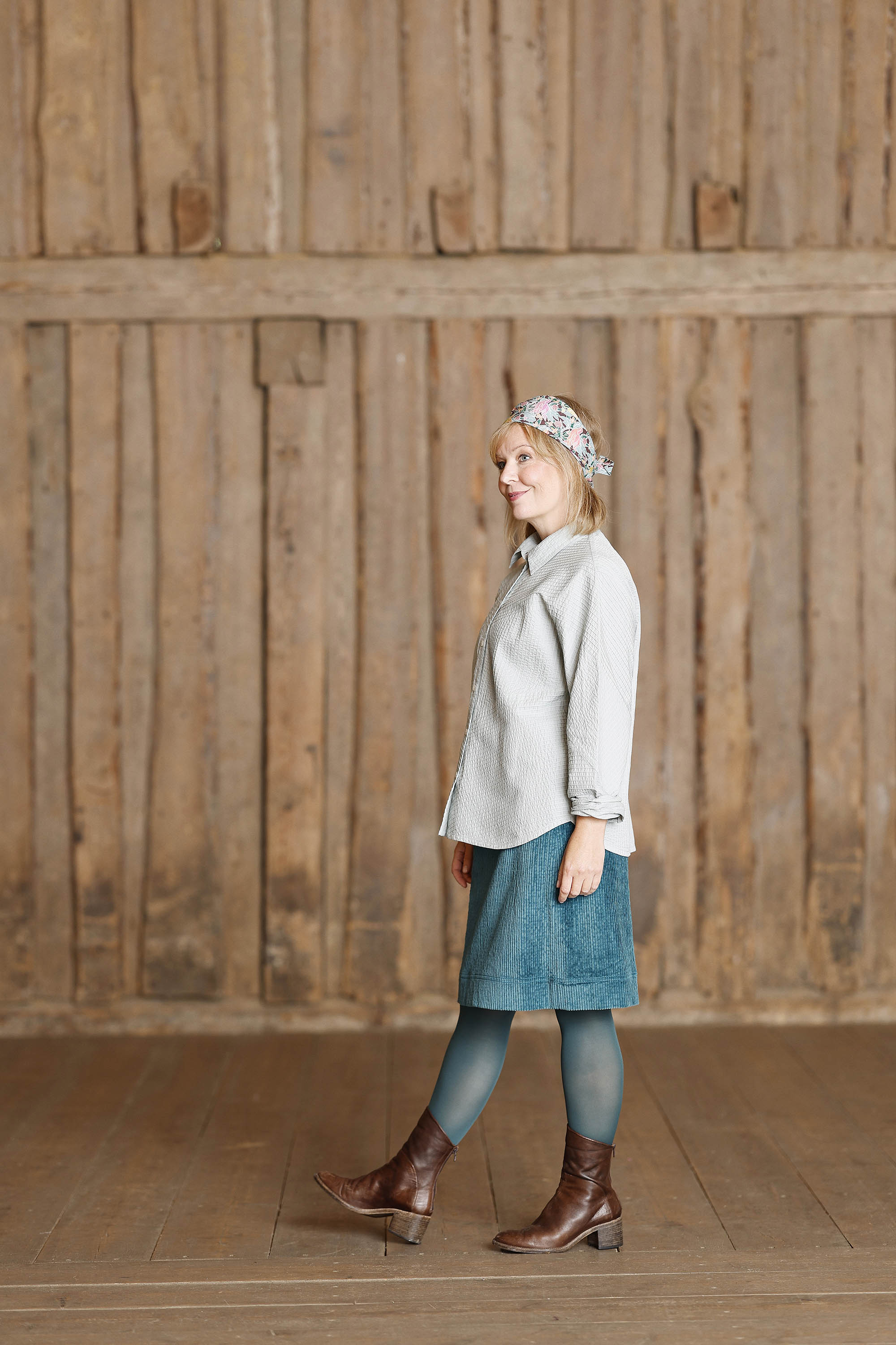 Dusty aqua Feminin YaccoMaricard skjorte