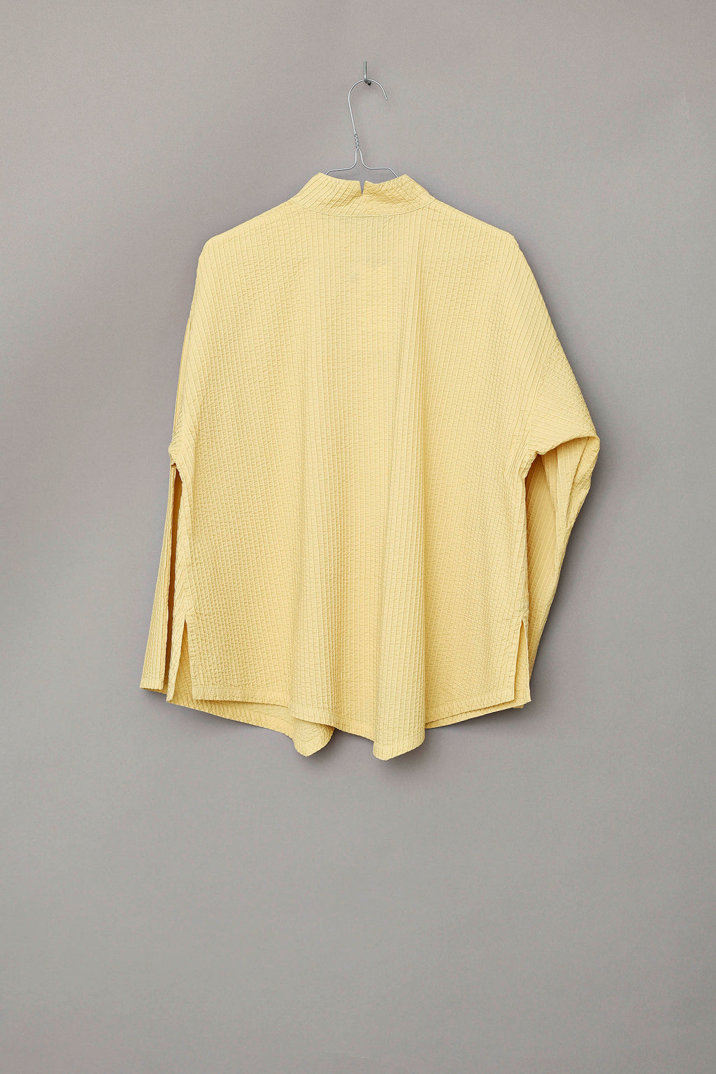 Yellow YaccoMaricard shirt with asymmetrical closure