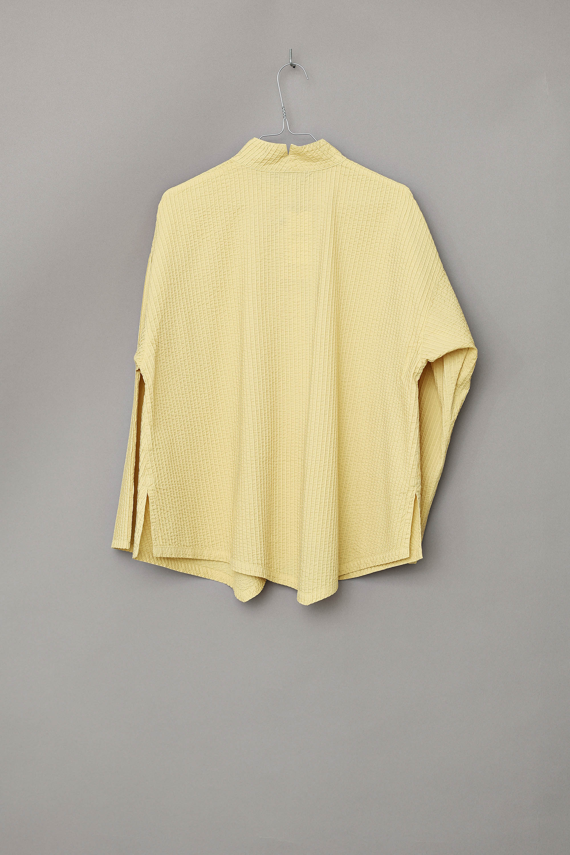 Yellow YaccoMaricard shirt with asymmetrical closure