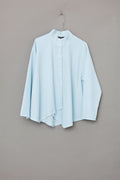Cool light blue YaccoMaricard shirt with asymmetrical closure
