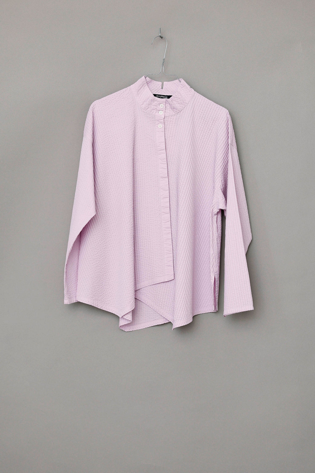 Dusty lavender YaccoMaricard shirt with asymmetrical fastening