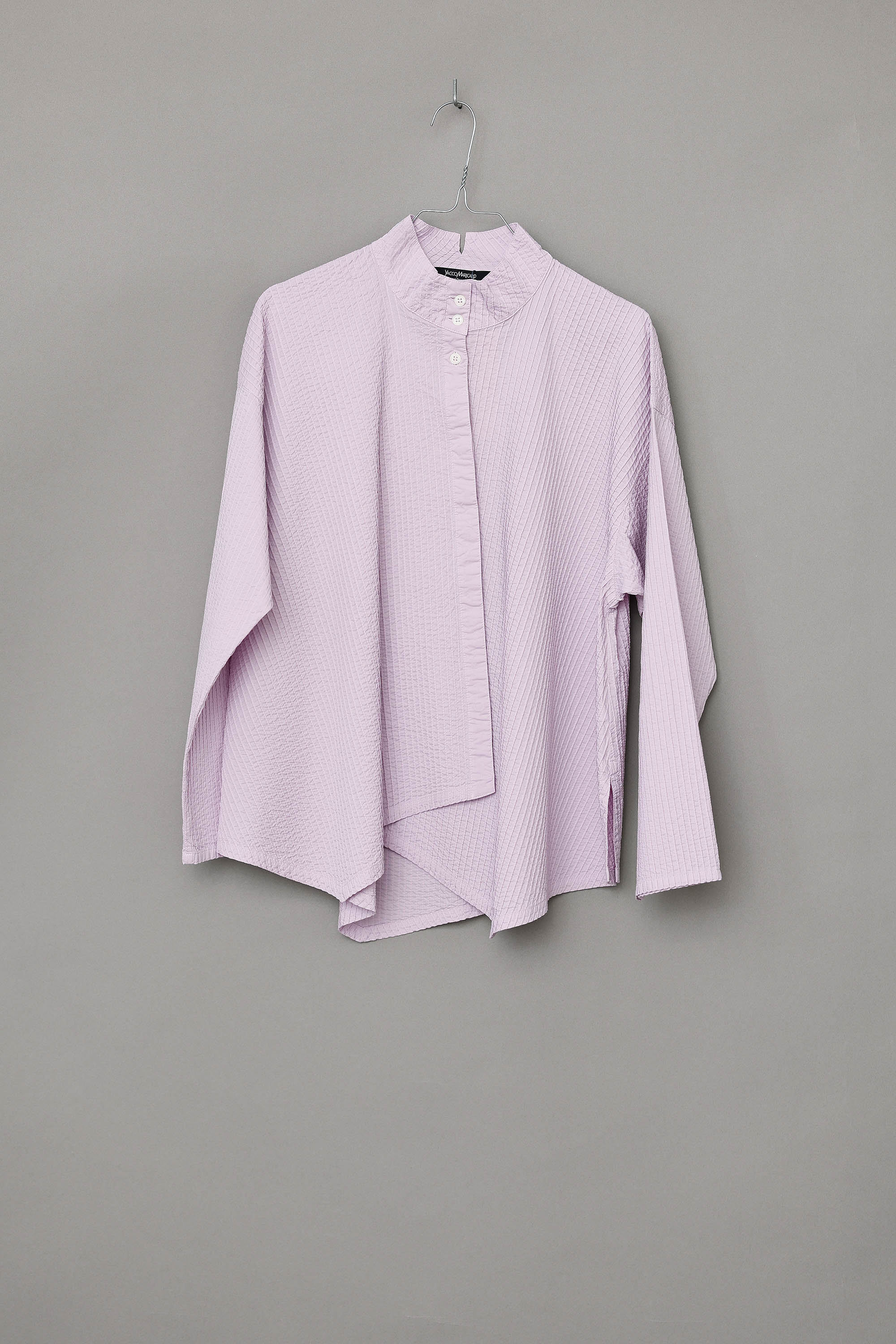 Dusty lavender YaccoMaricard shirt with asymmetrical fastening