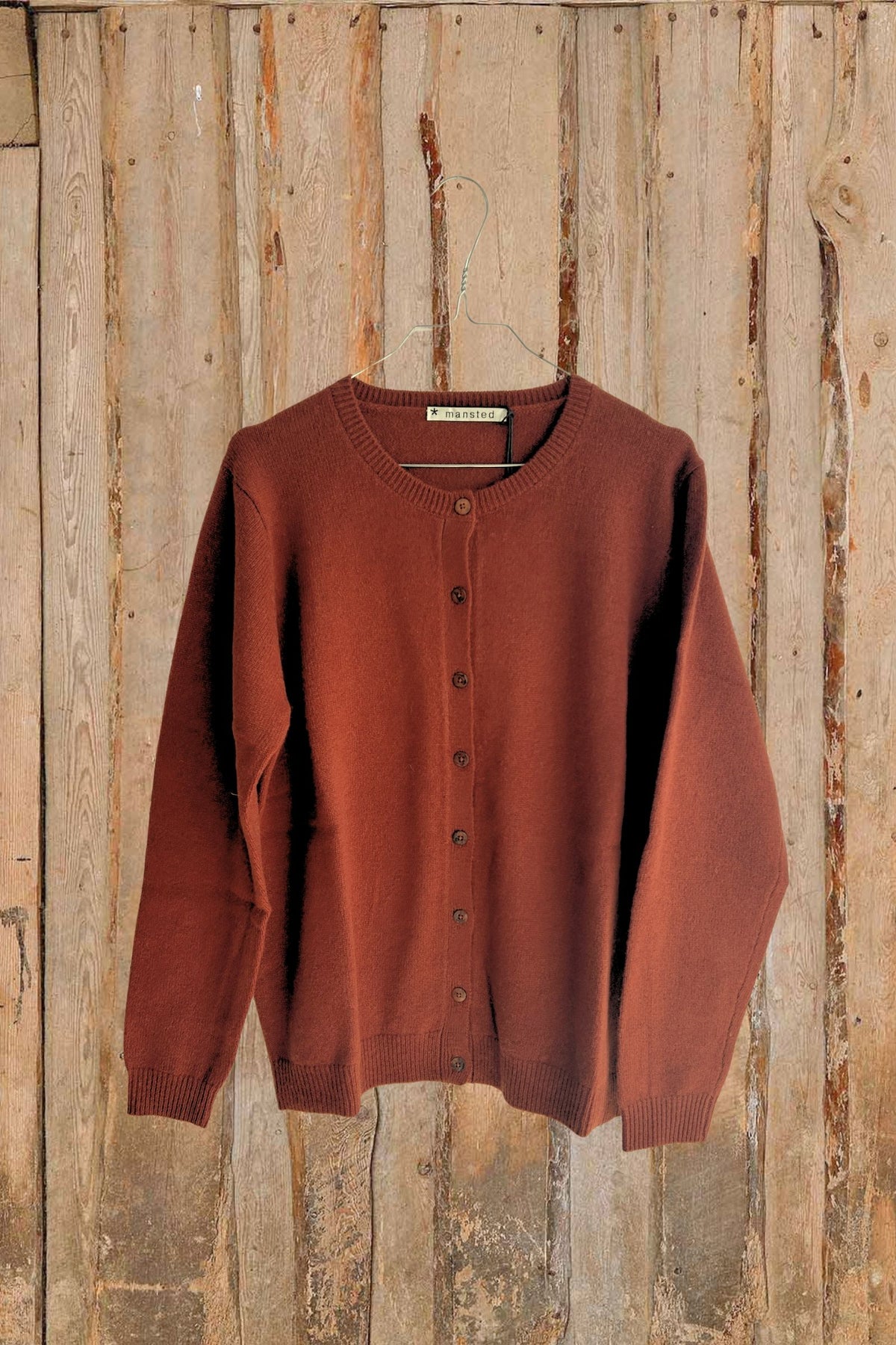 Terracotta cardigan from Mansted
