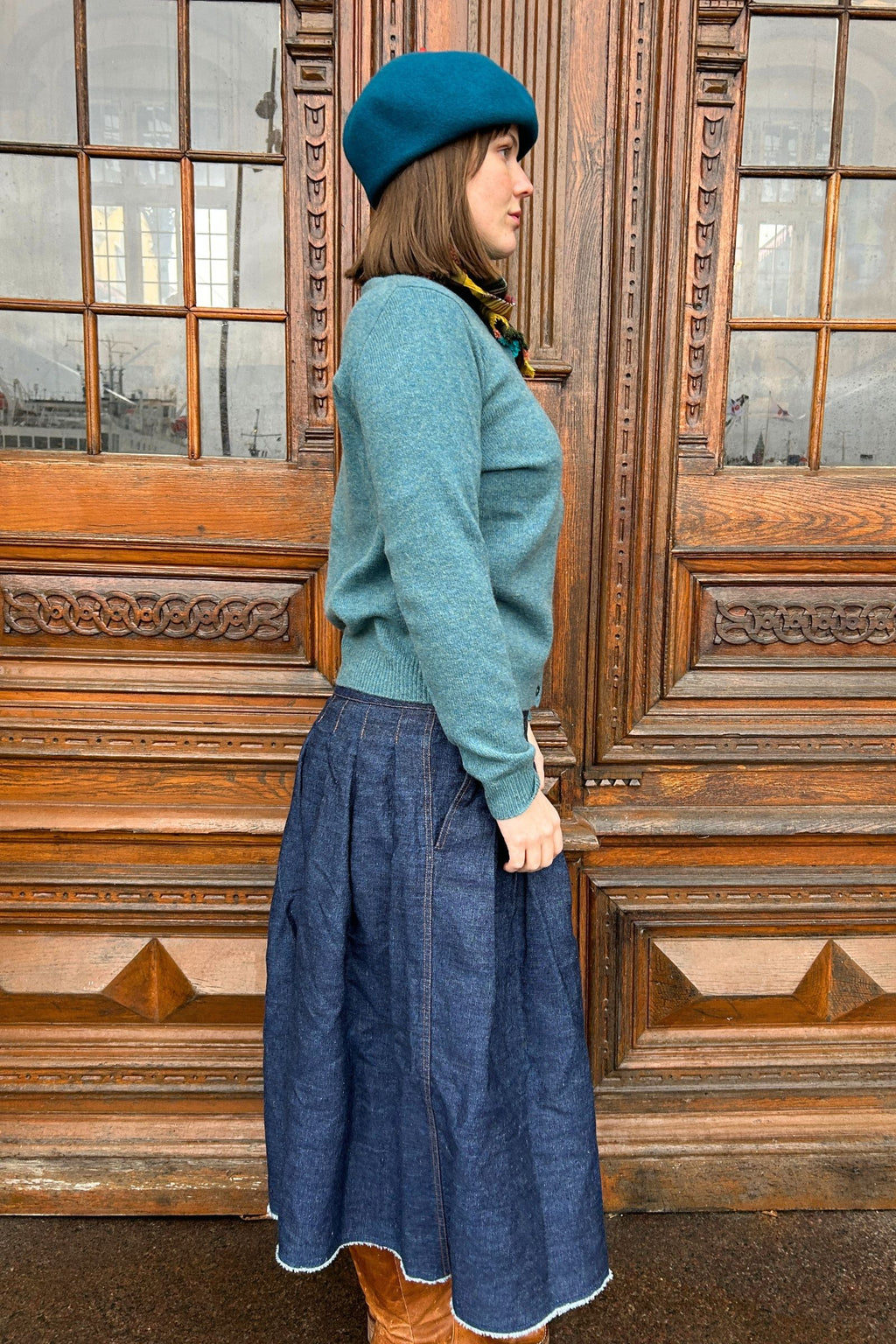 emerald farvet cardigan från Mansted