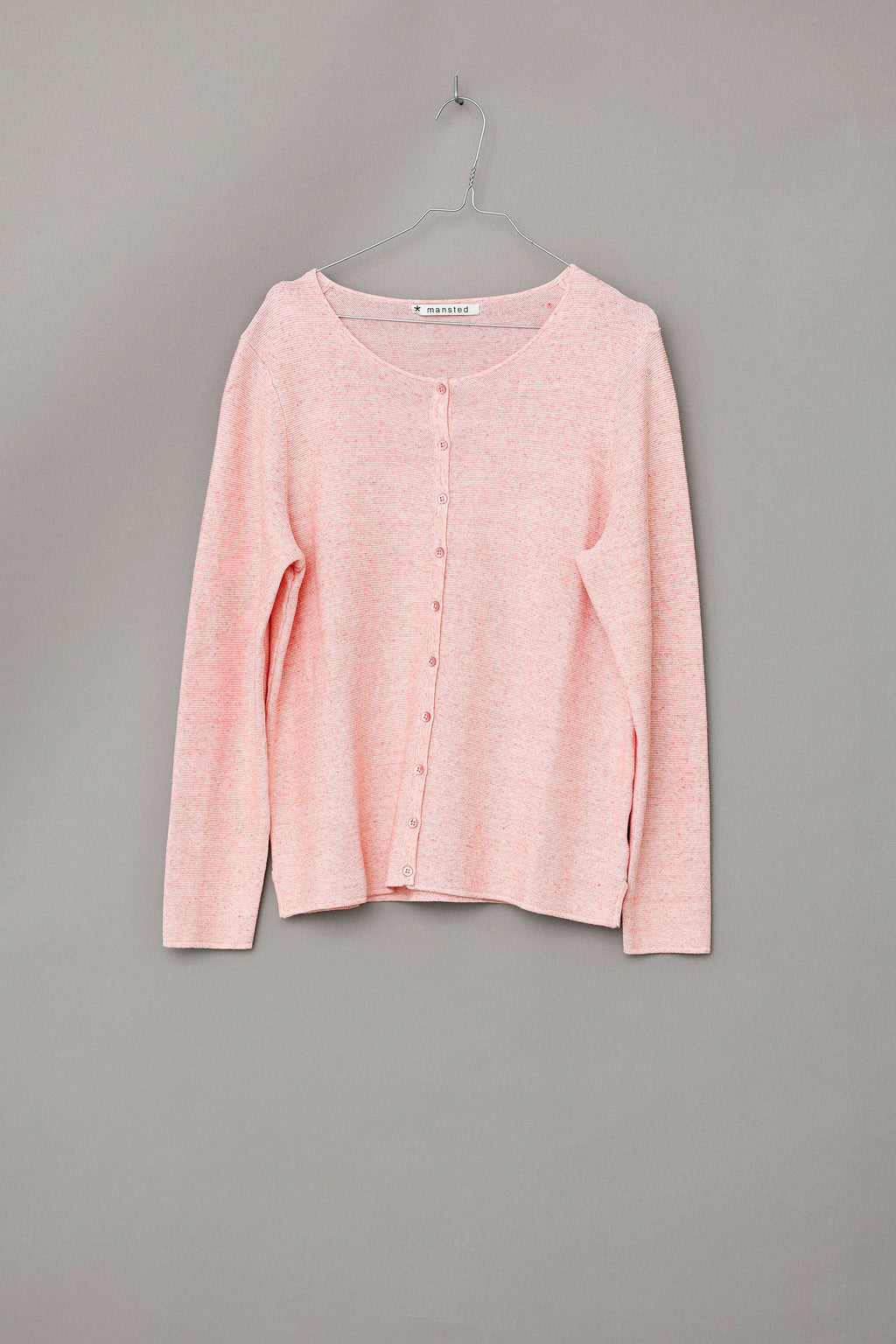 Melerad rosa cardigan från Mansted