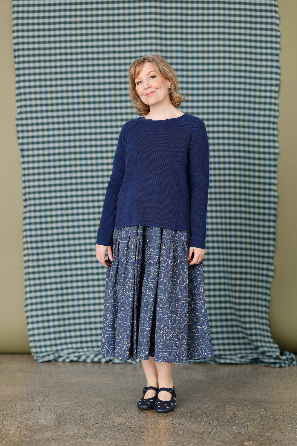 Blue cardigan from Mansted