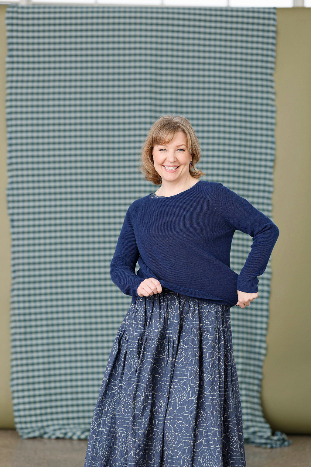 Blue cardigan from Mansted