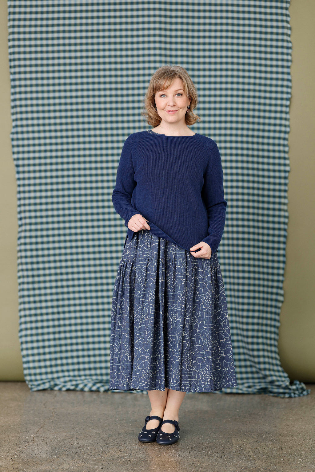 Blue cardigan from Mansted