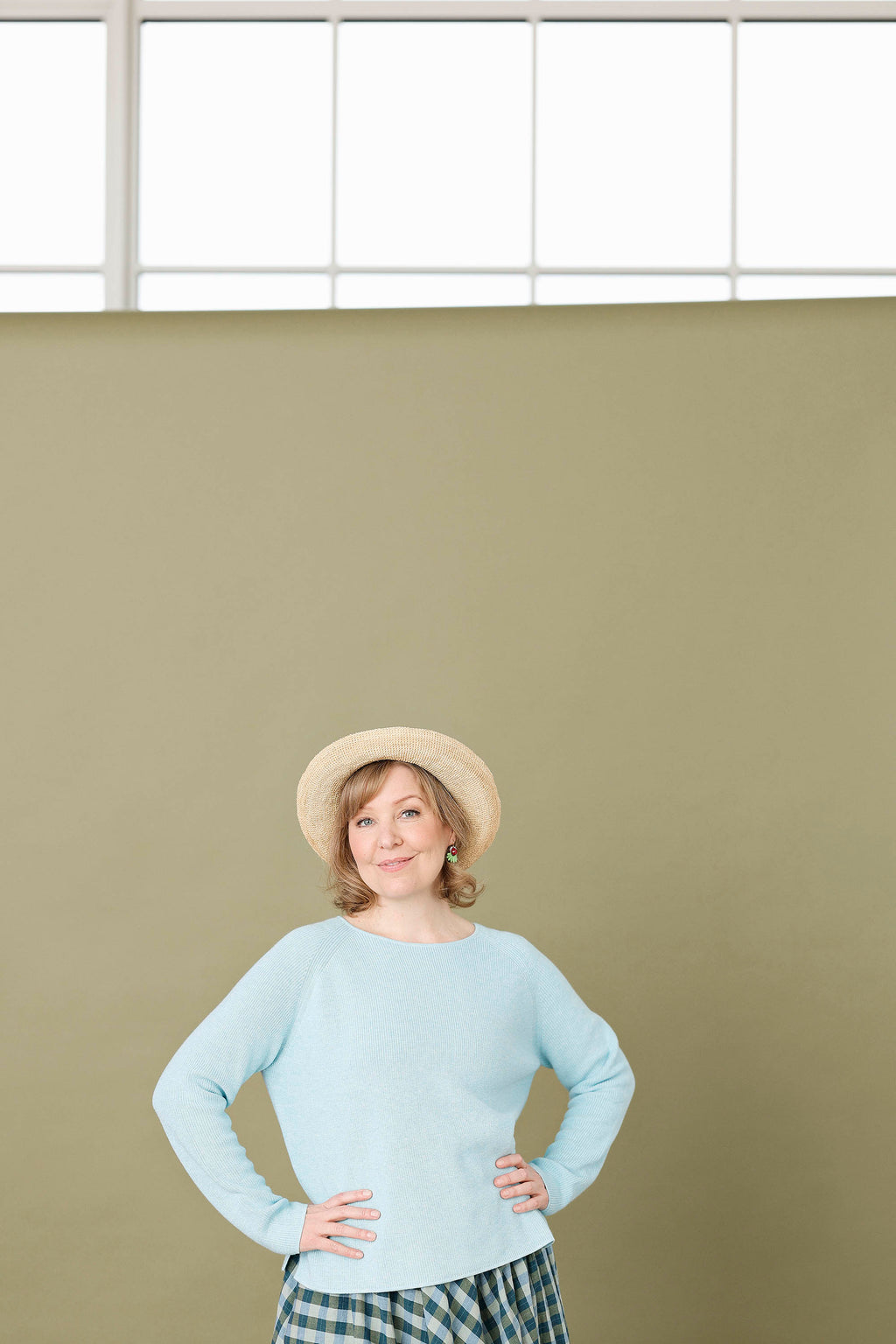 Blue cardigan from Mansted