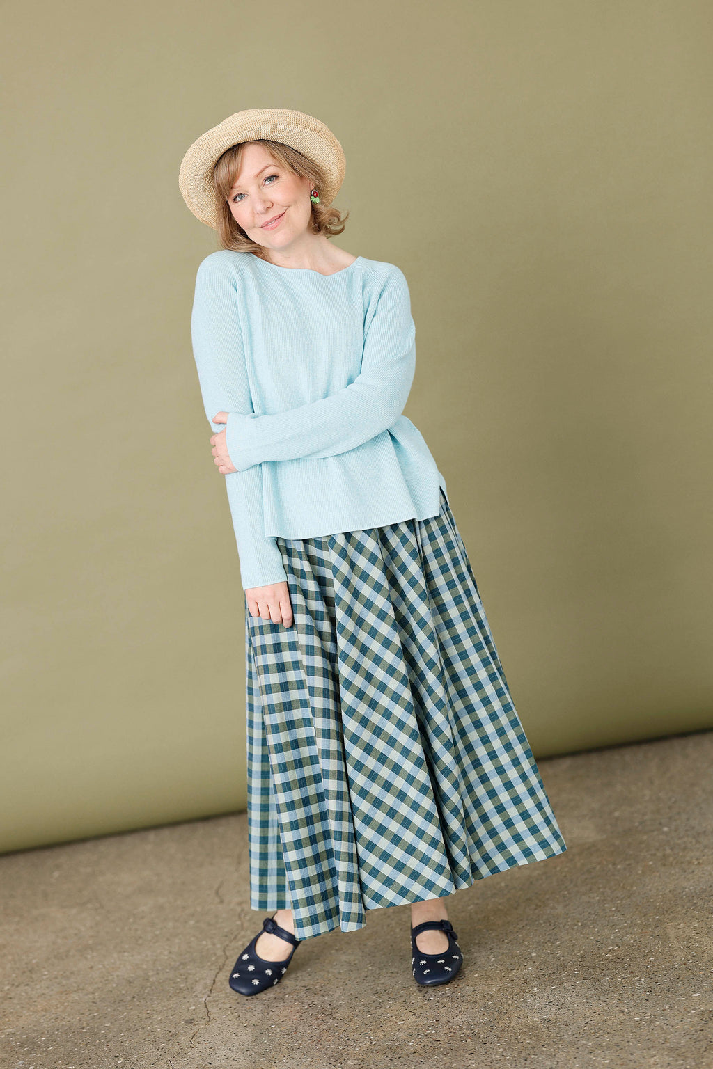 Blue cardigan from Mansted