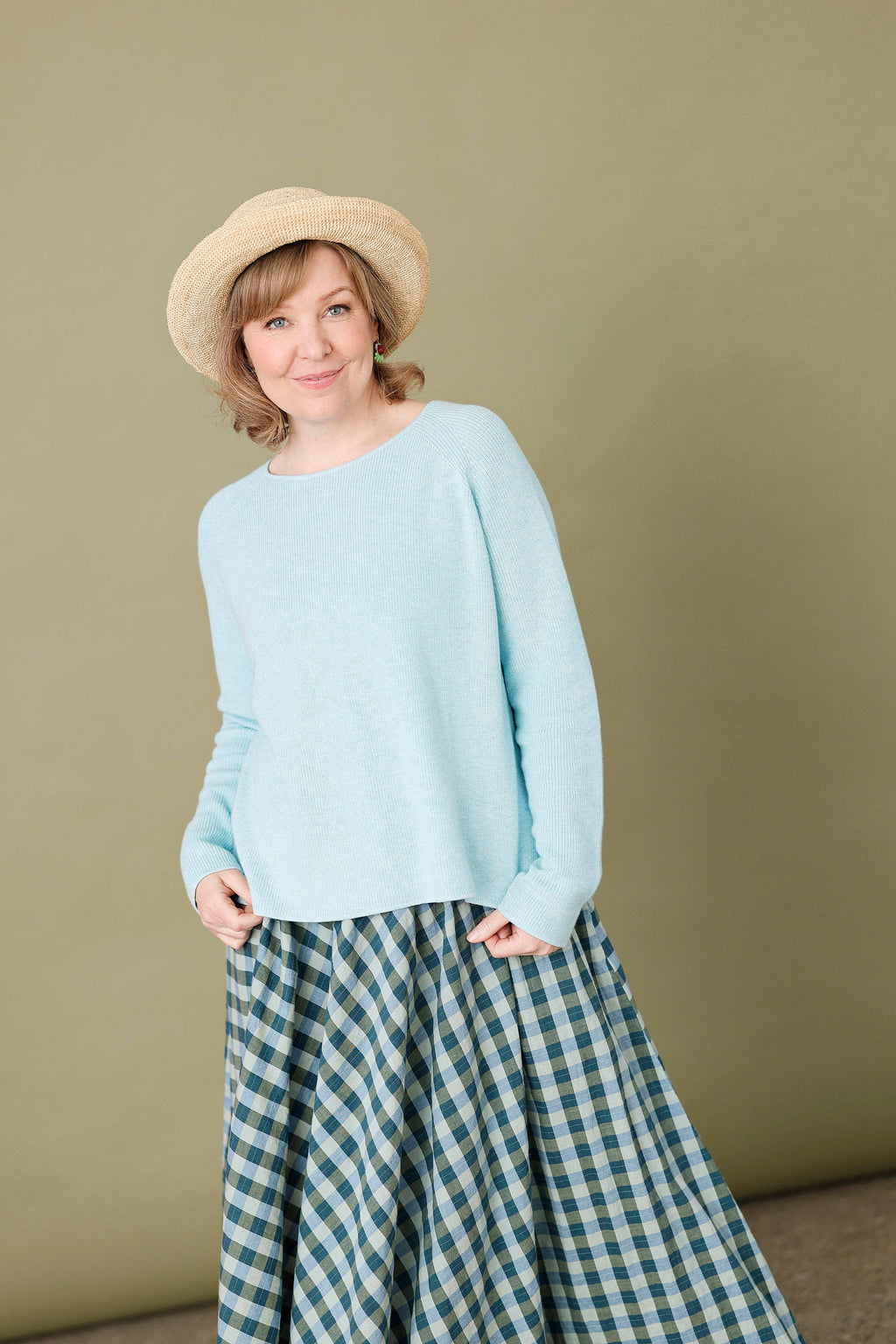 Blue cardigan from Mansted