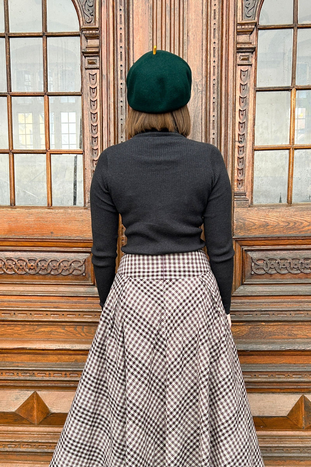 Charcoal colored high-necked sweater