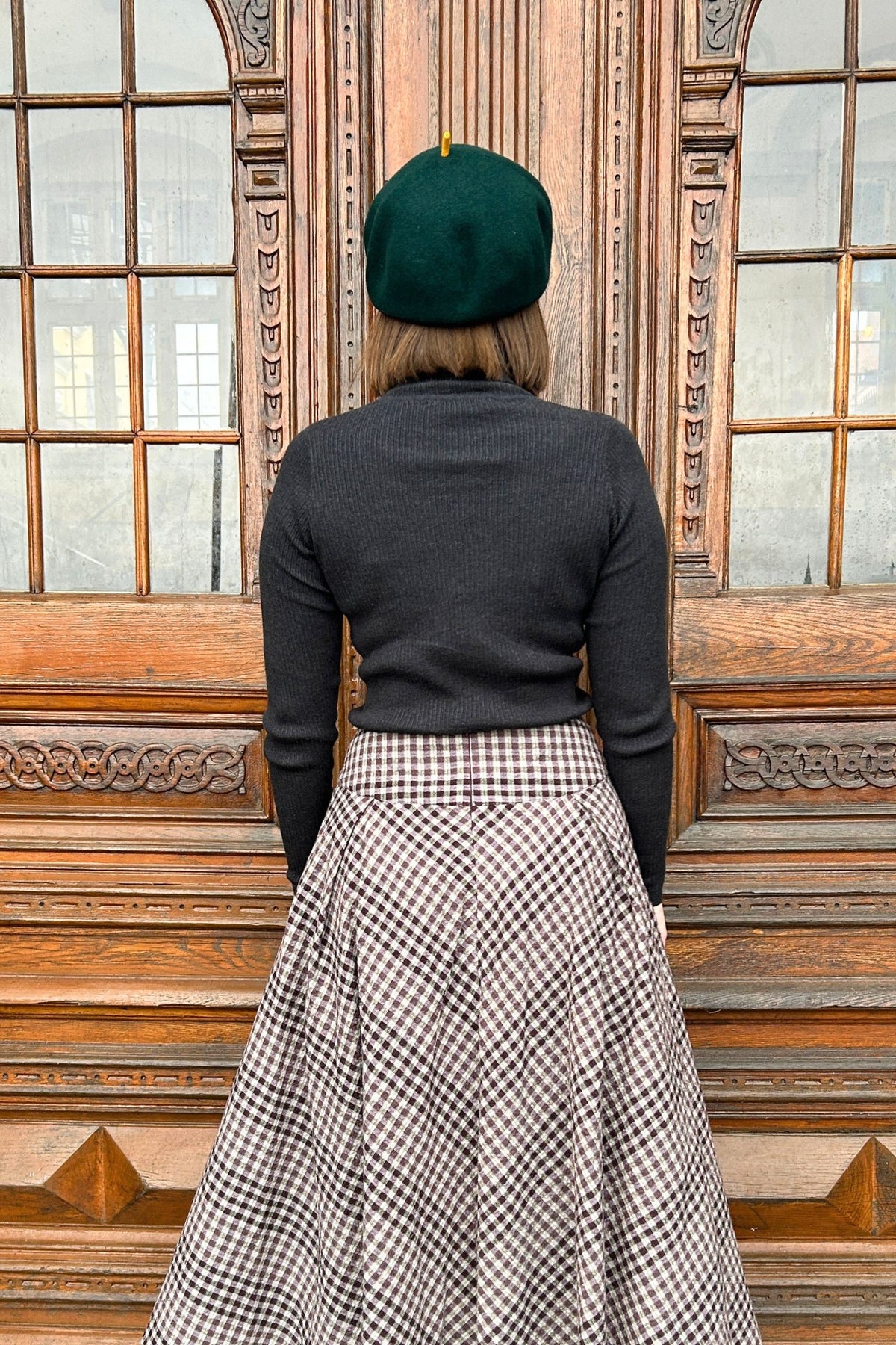 Charcoal colored high-necked sweater