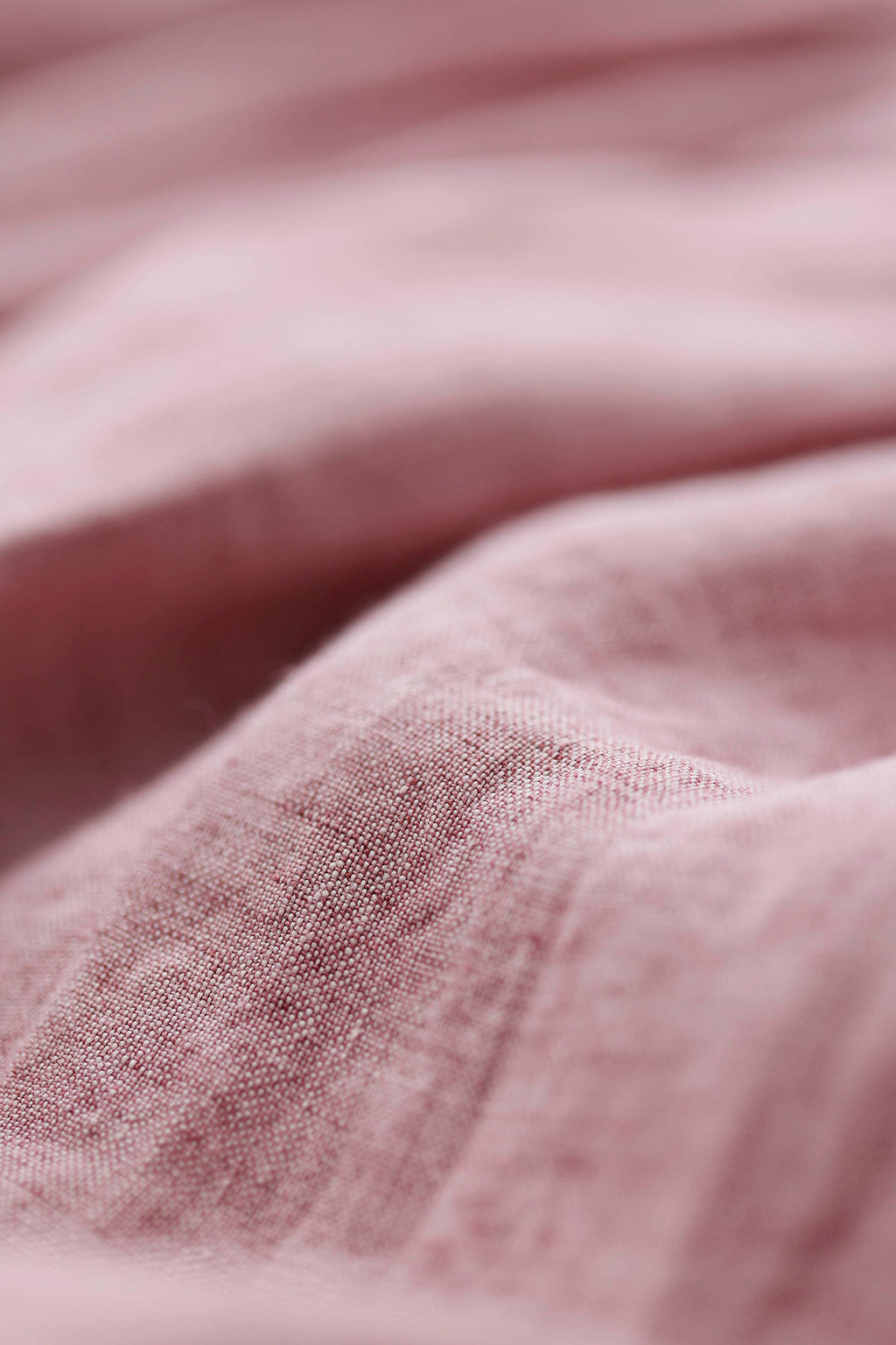 Pink linen trousers with elastic waistband