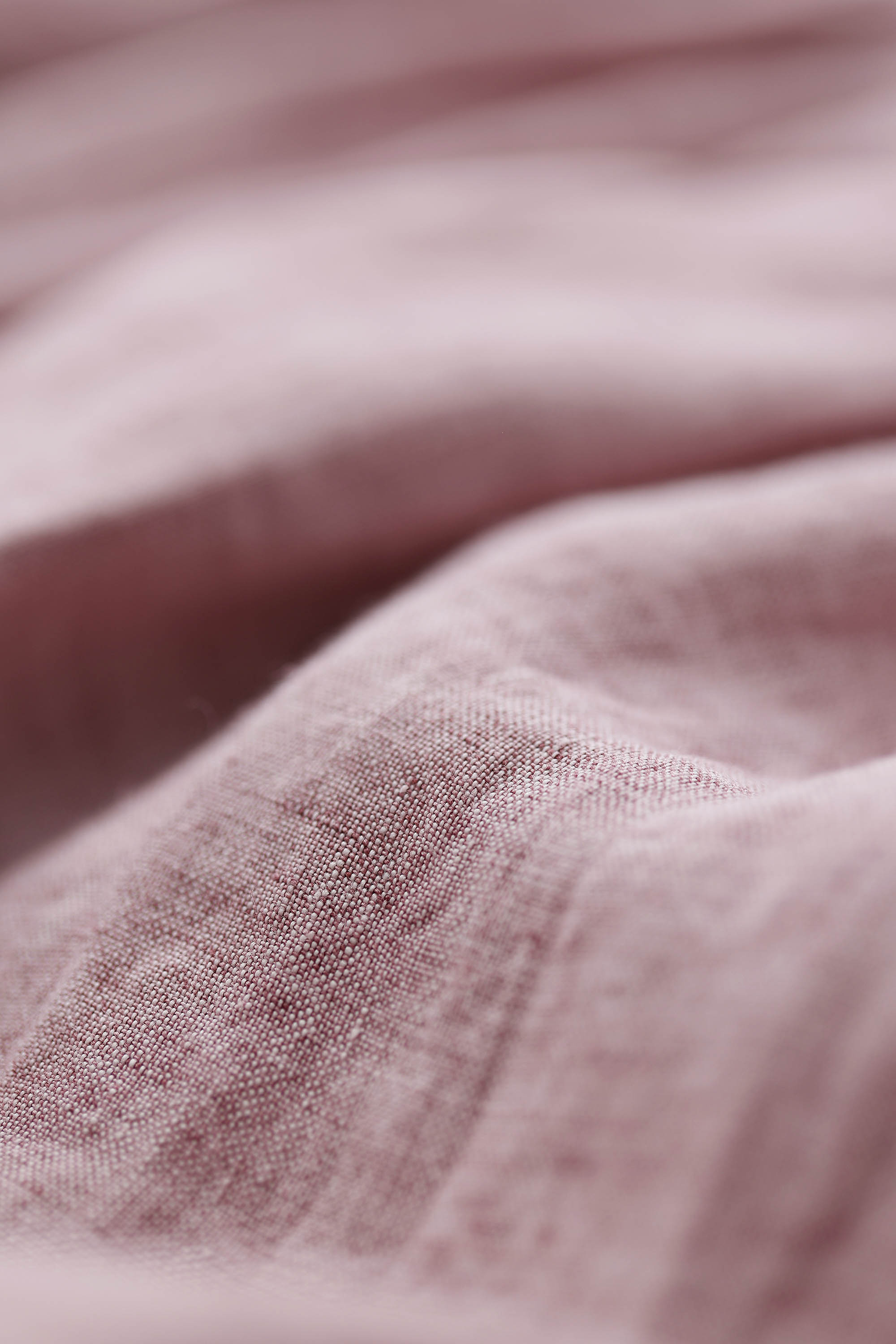 Pink linen trousers with elastic waistband