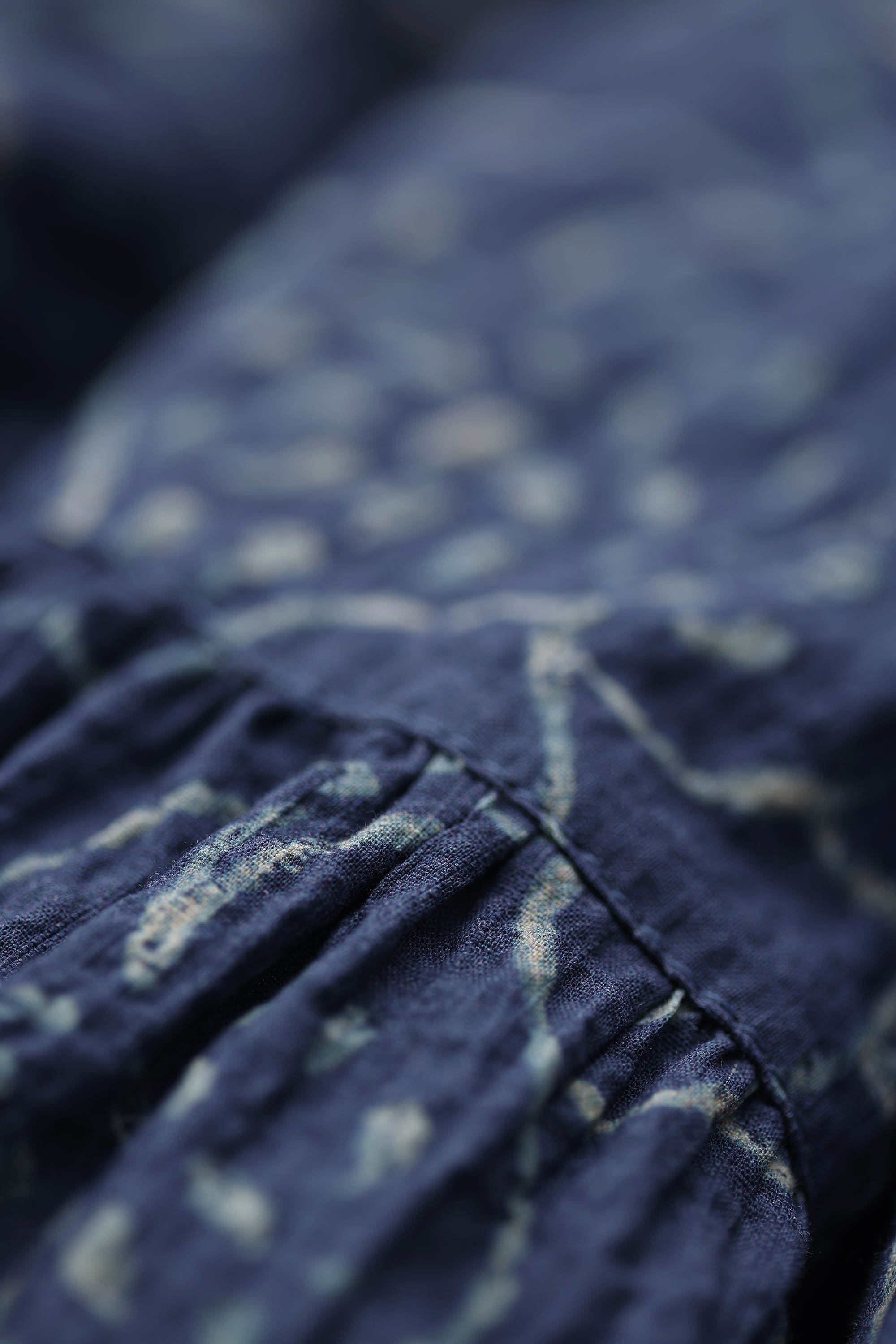 Blue, short-sleeved summer shirt with print