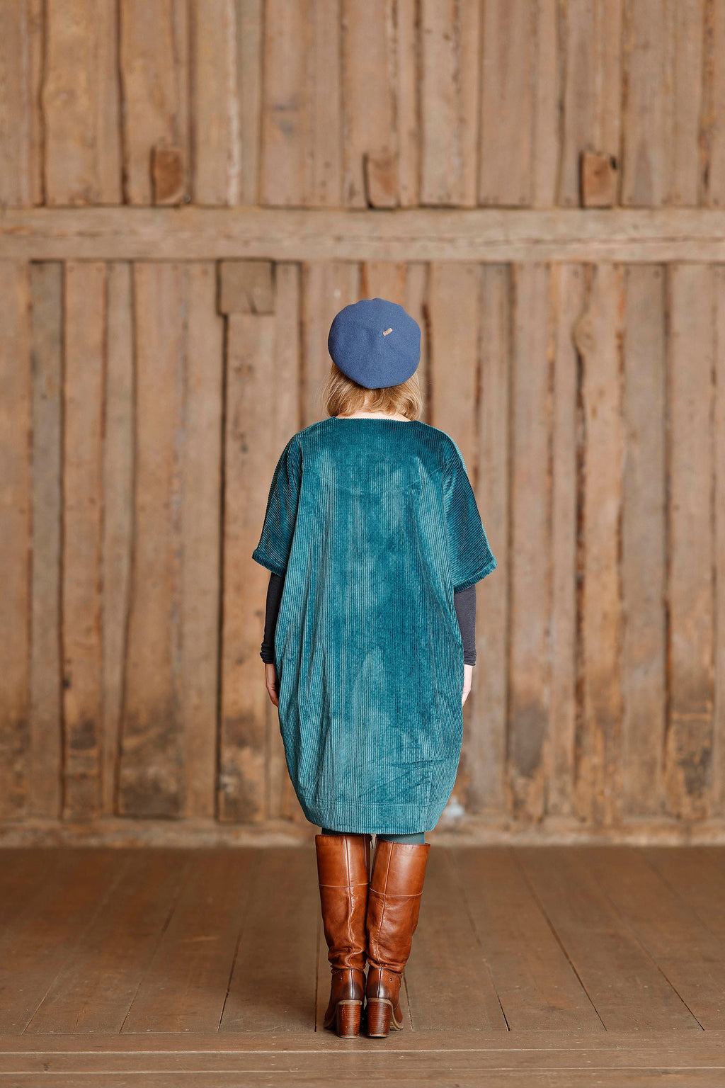 Petrolblå oversize blus
