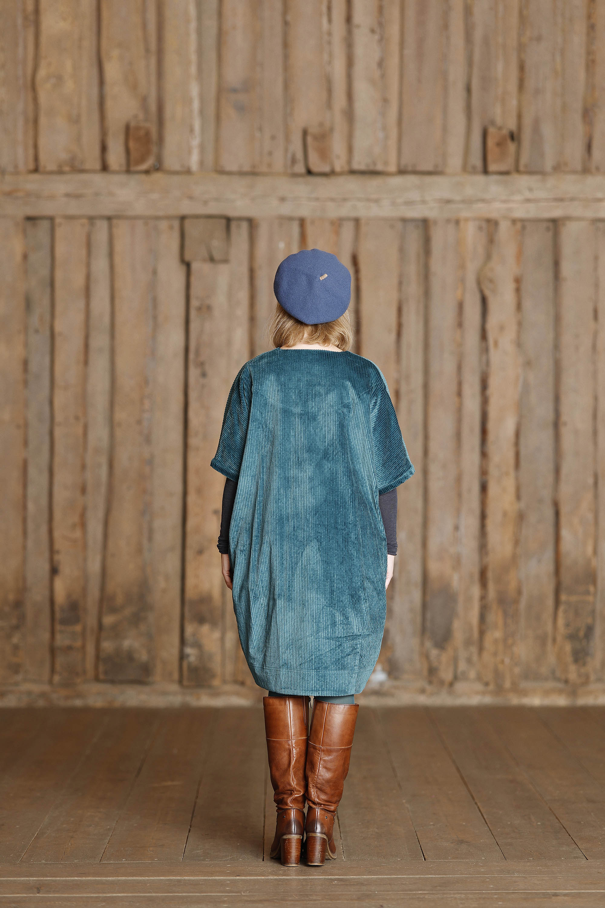 Petrolblå oversize blus