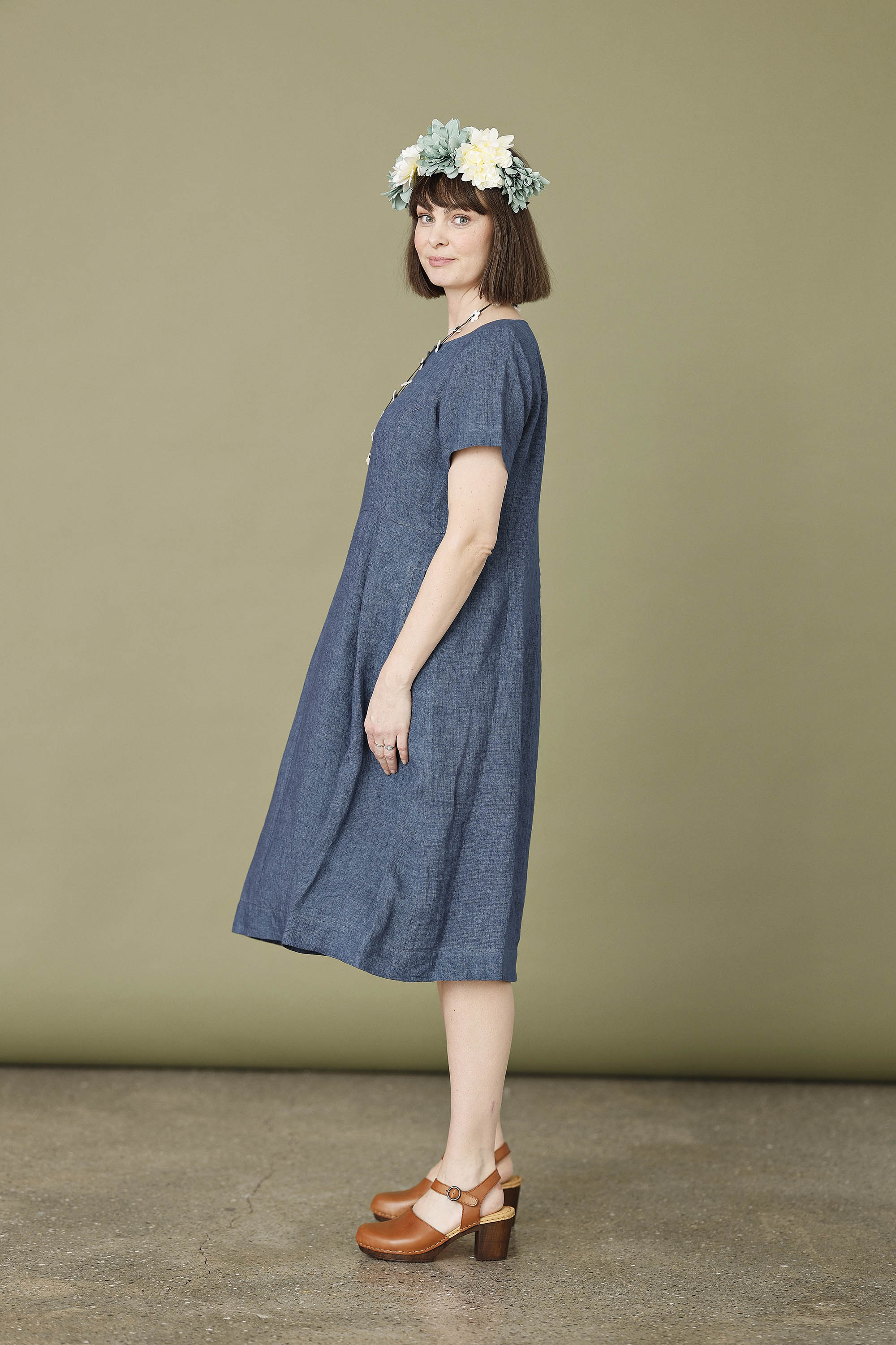 white linen dress near me White wedding wrap summer linen dress 4895