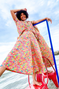 Byxkjol i exotisk Libertyprint