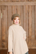Dark grey grovstickad polotröja från Muse Wear