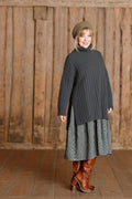 Dark grey High-Neck Chunky Knit from Muse Wear