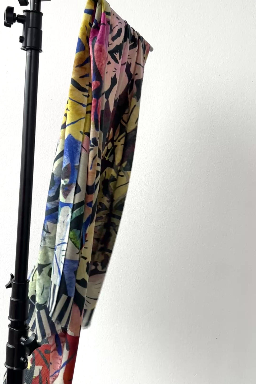 Signe Kejlbo wool/silk scarf with flower print