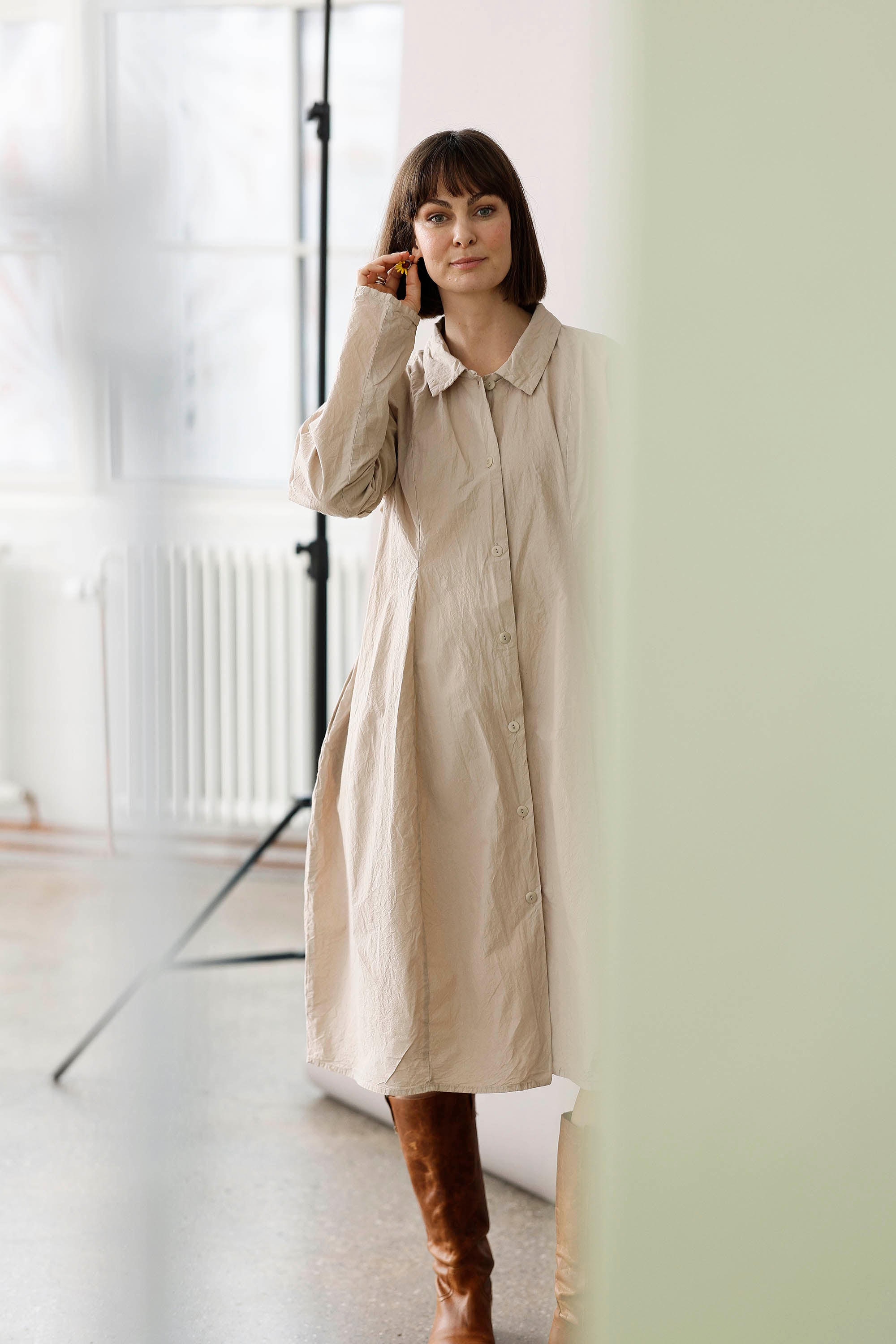 Cool cremefarvet skjortekjole fra Privatsachen