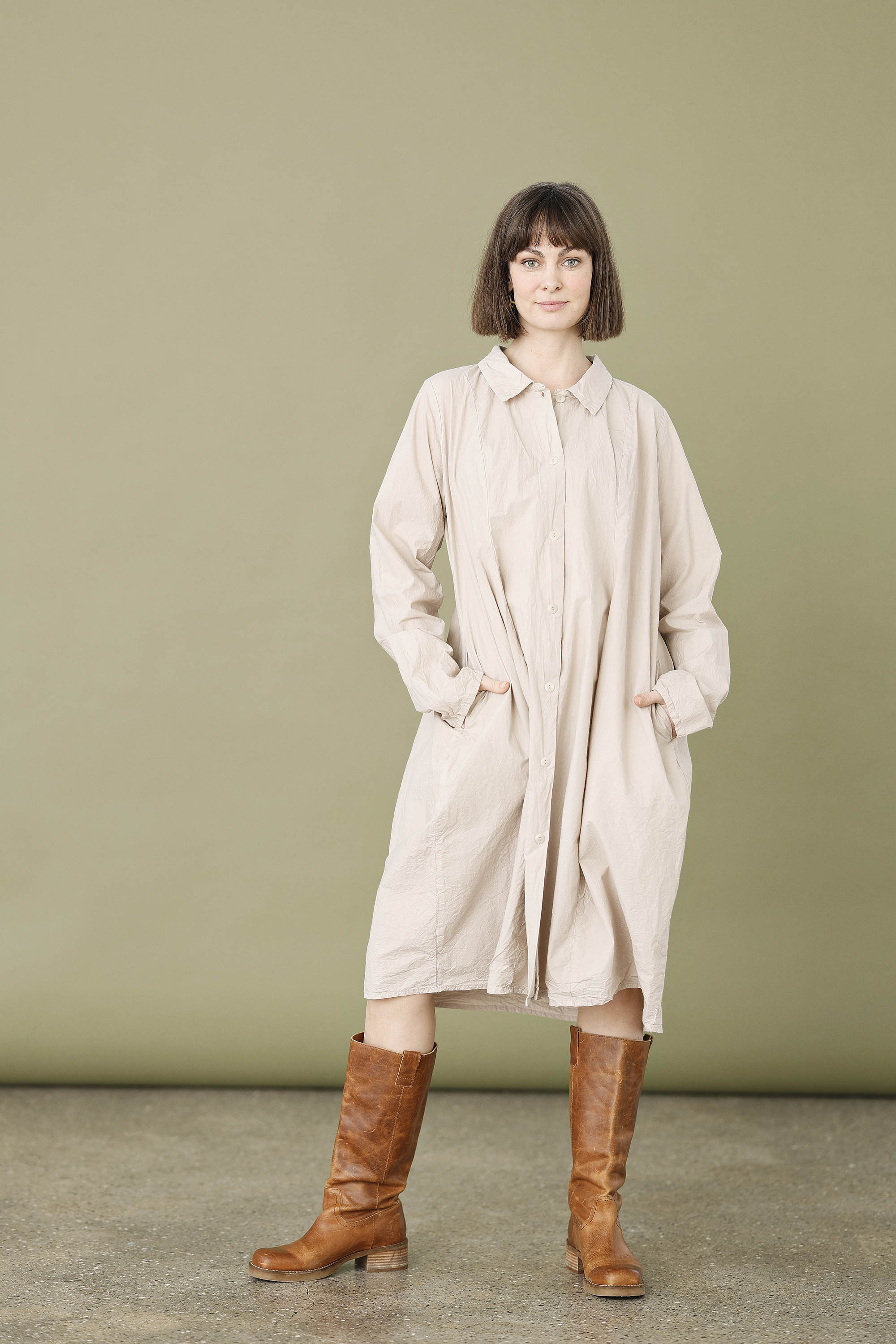 Cool cremefarvet skjortekjole fra Privatsachen