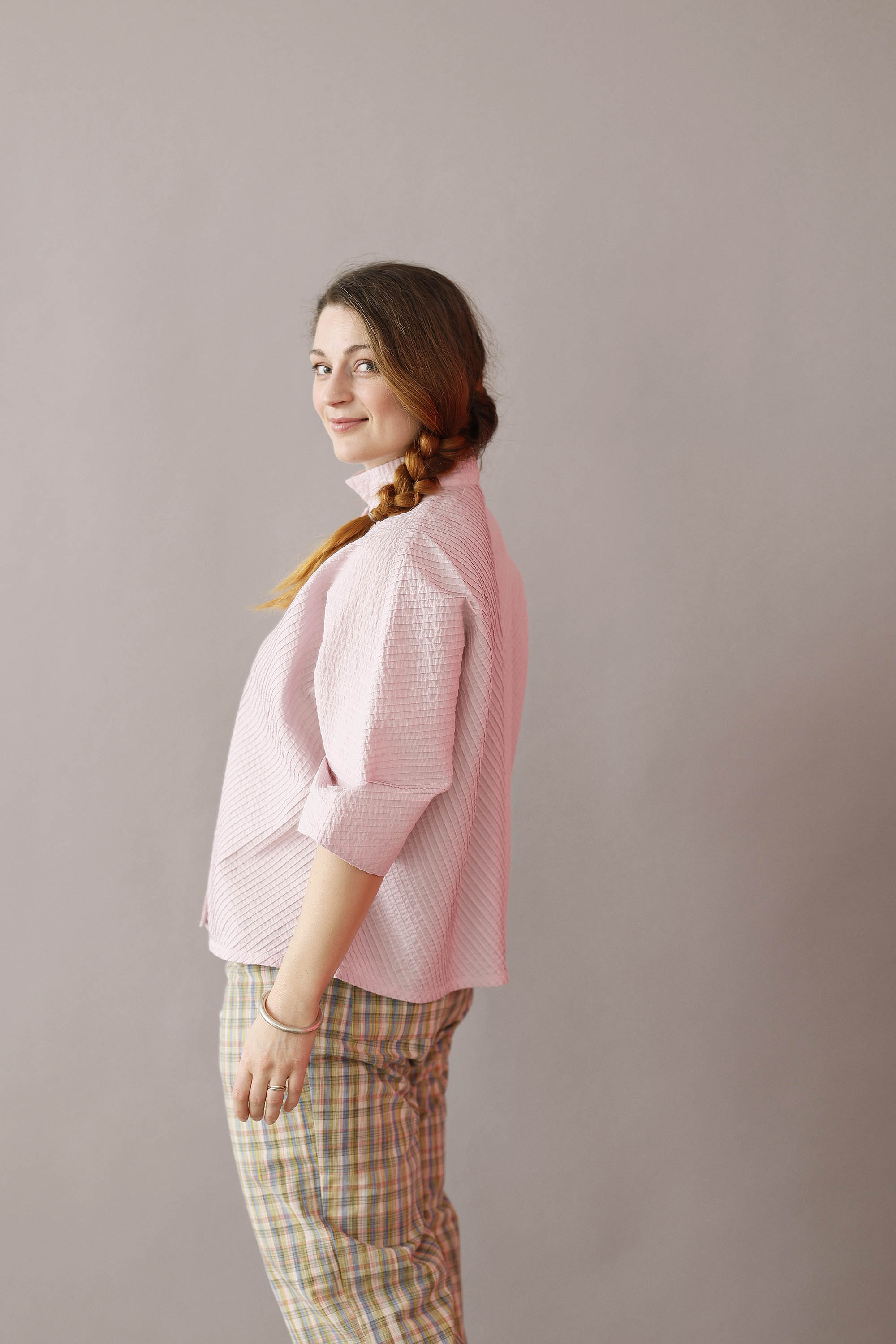 Rose YaccoMaricard shirt with batwing sleeves.