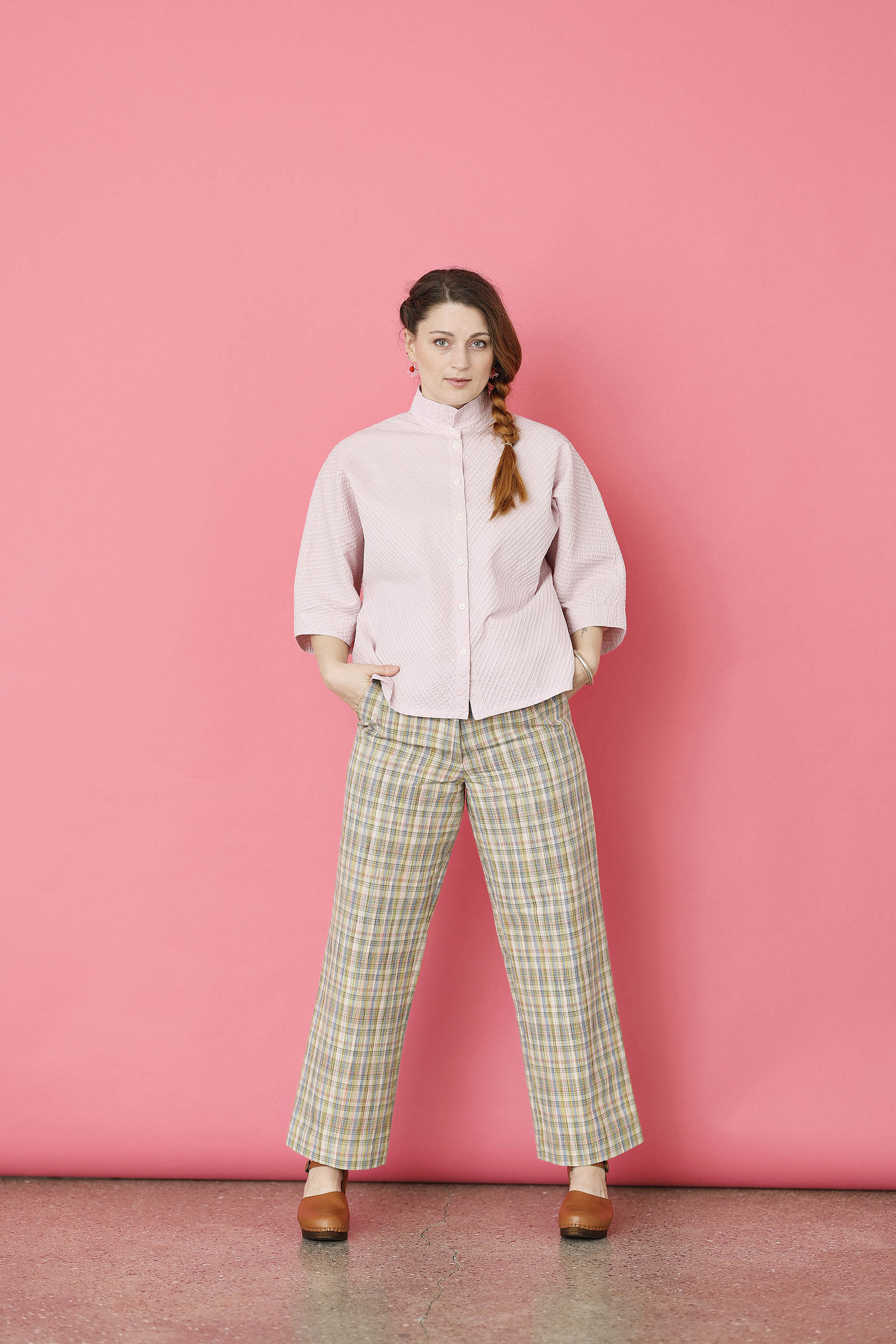 Rose YaccoMaricard shirt with batwing sleeves.