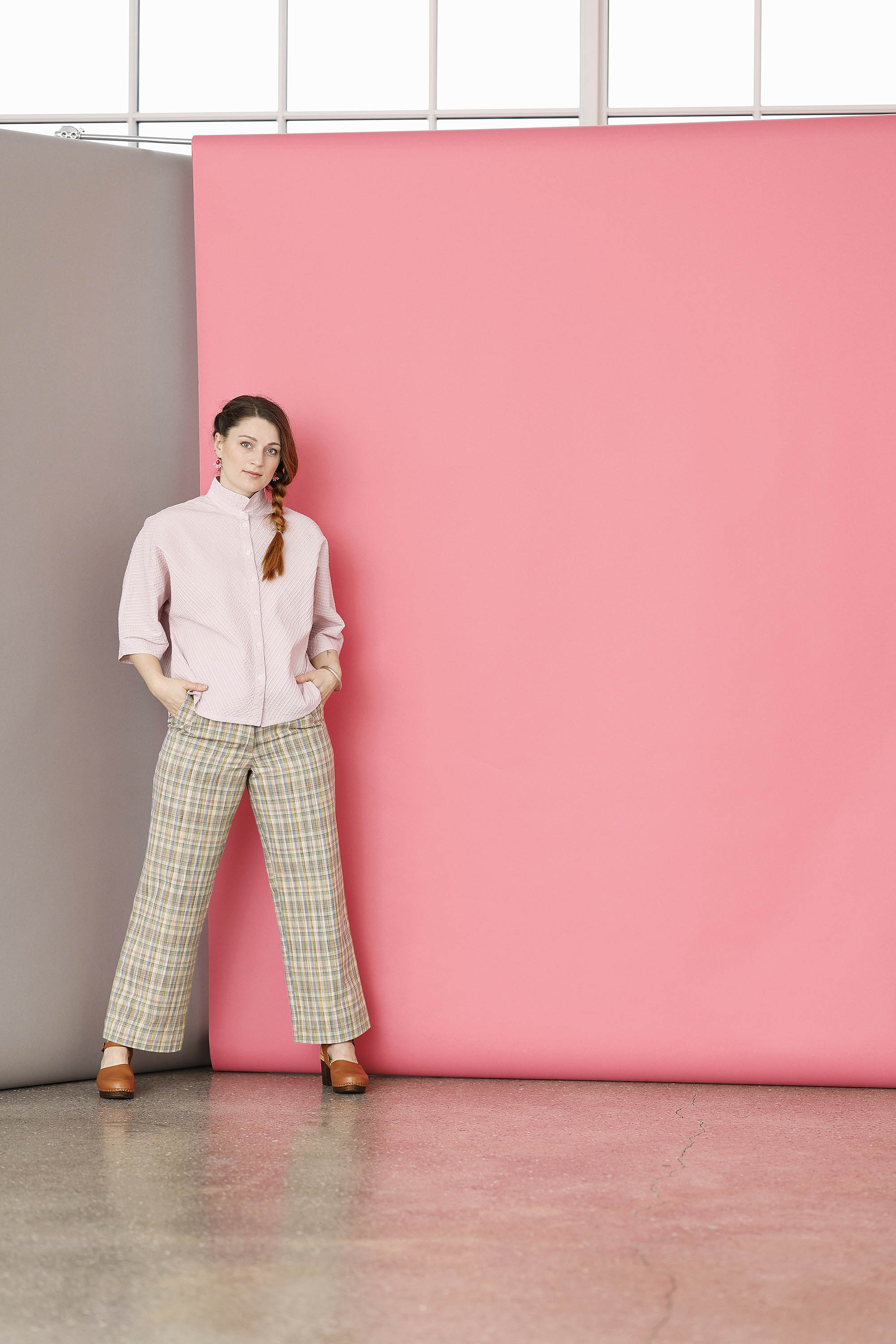 Rose YaccoMaricard shirt with batwing sleeves.