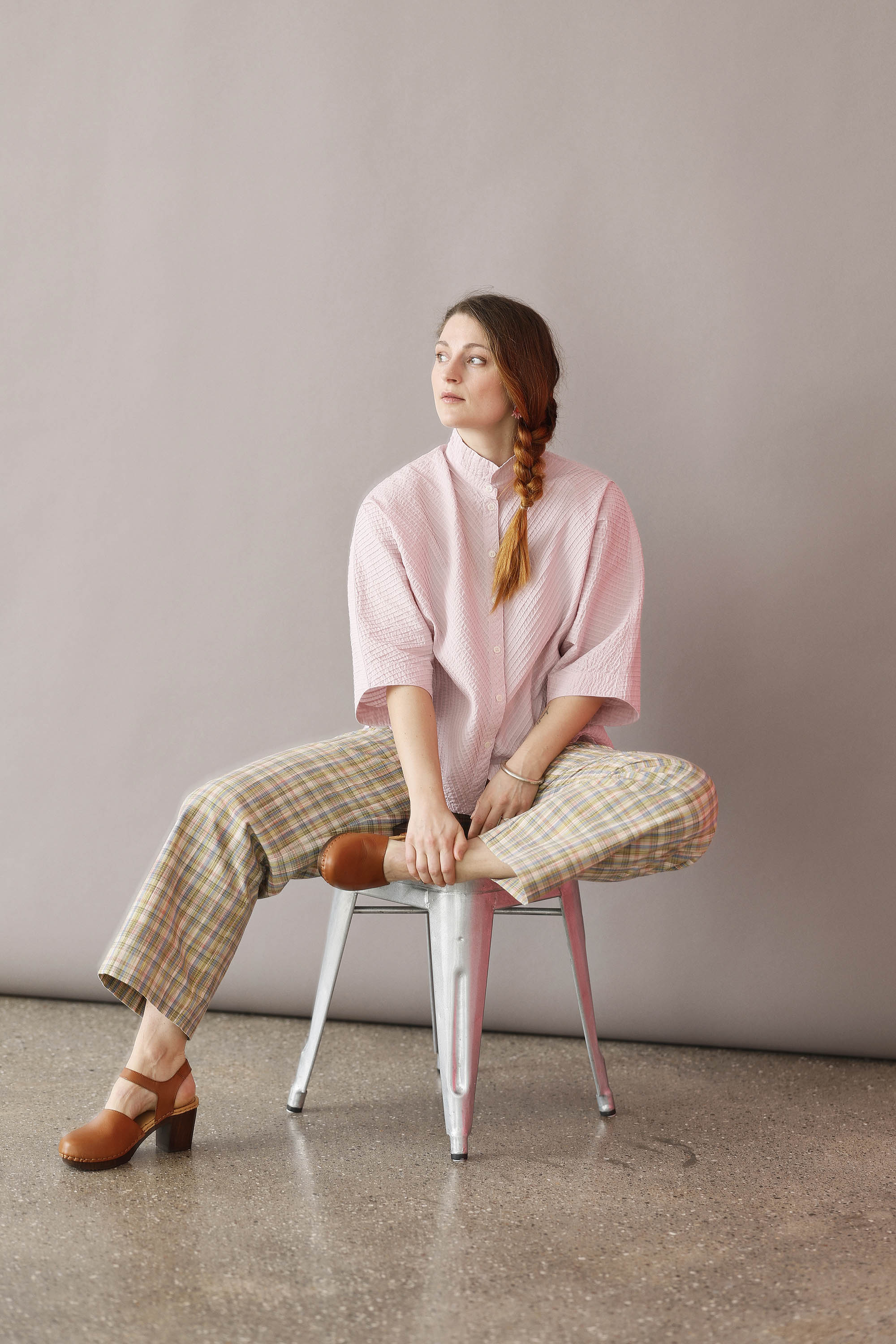 Rose YaccoMaricard shirt with batwing sleeves.