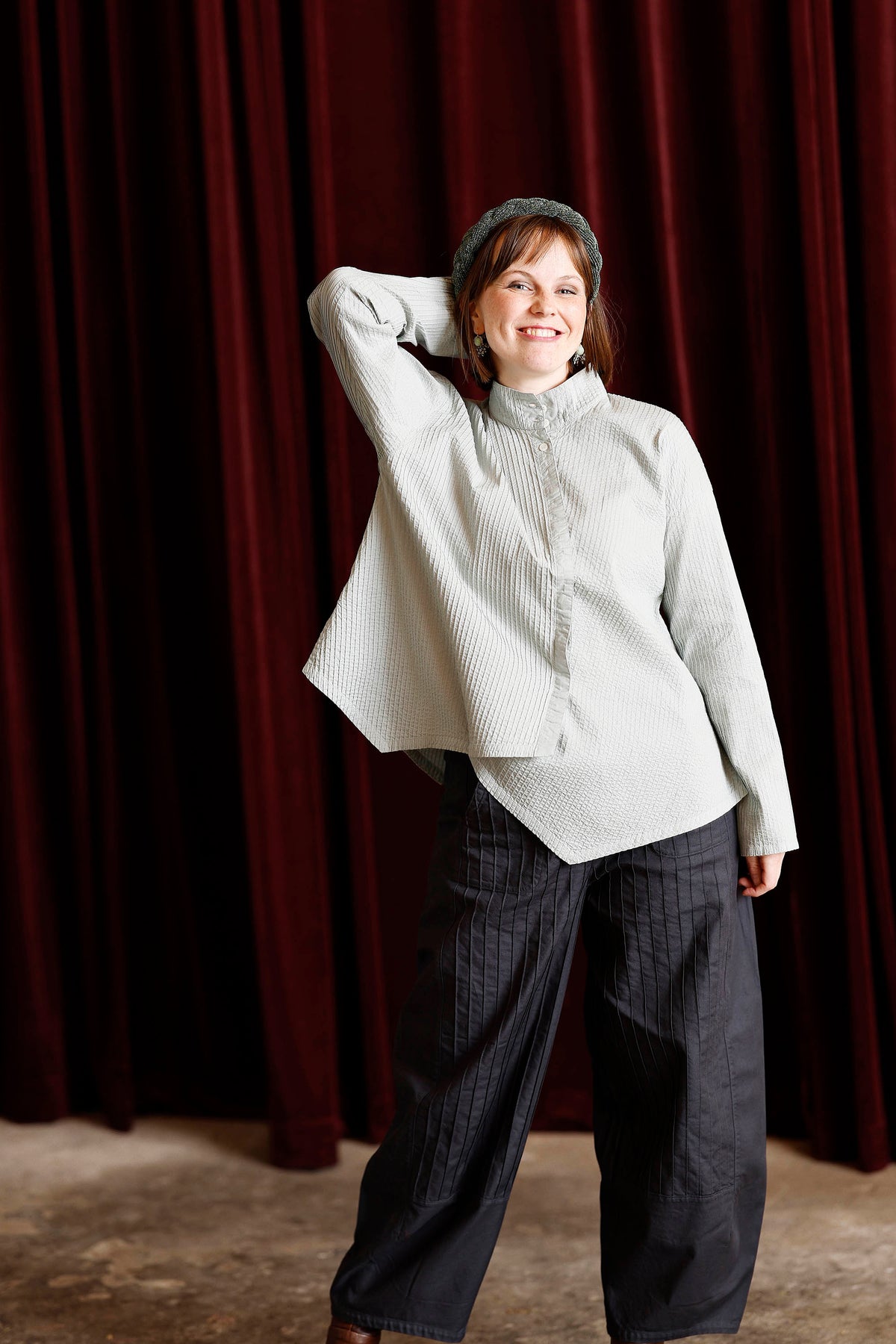 White YaccoMaricard shirt with asymmetric closure