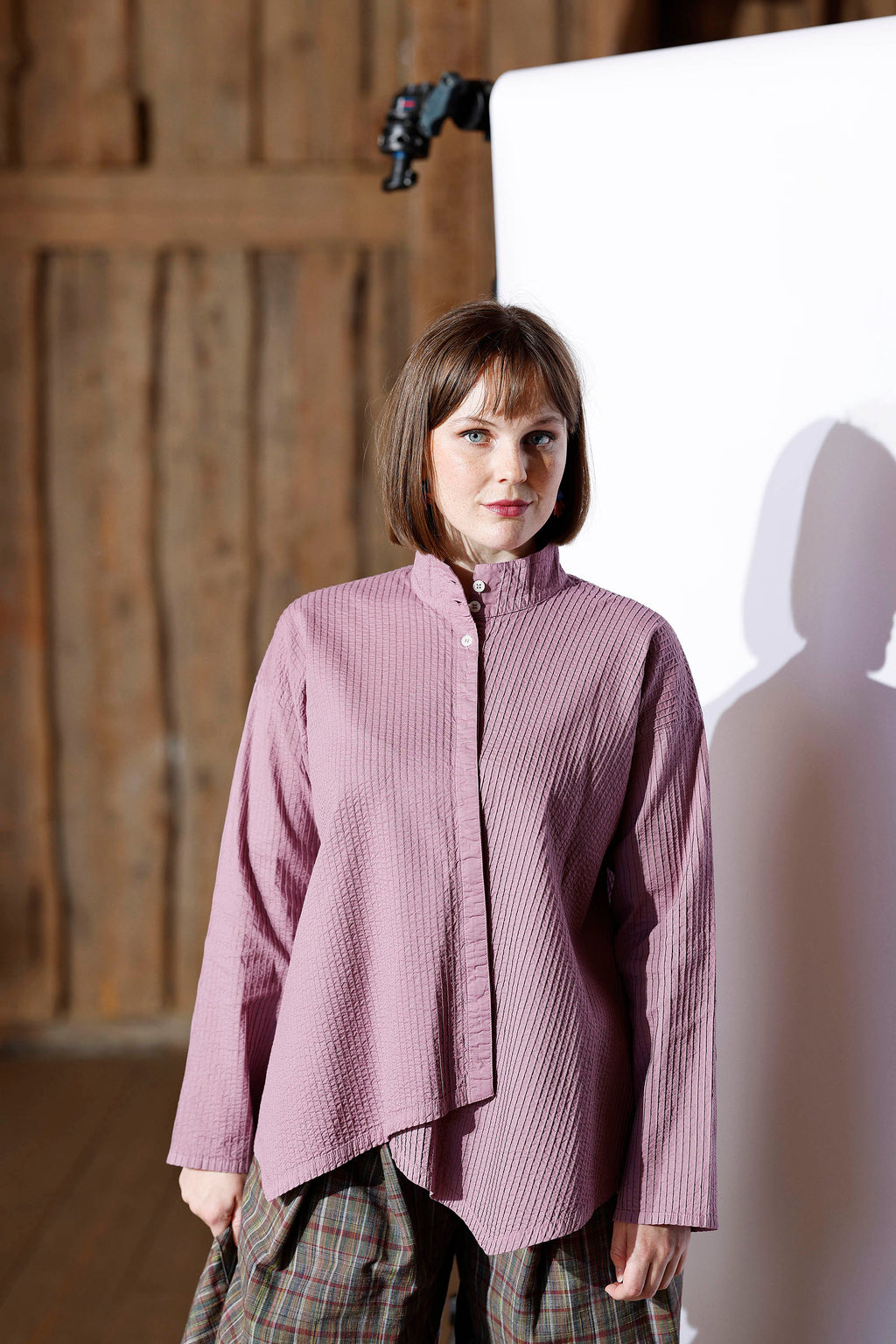 White YaccoMaricard shirt with asymmetric closure