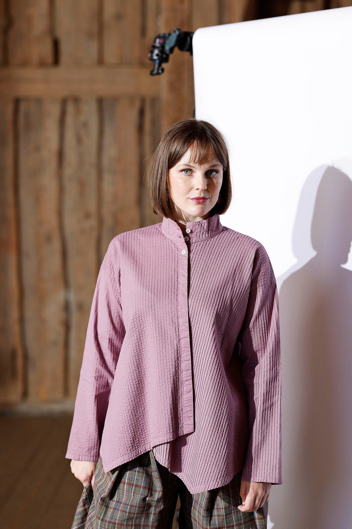 White YaccoMaricard shirt with asymmetric closure