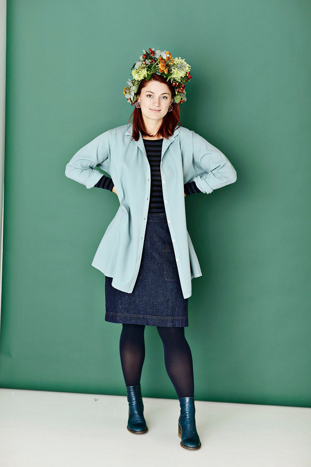 Ice blue Mid-Length YaccoMaricard Shirt