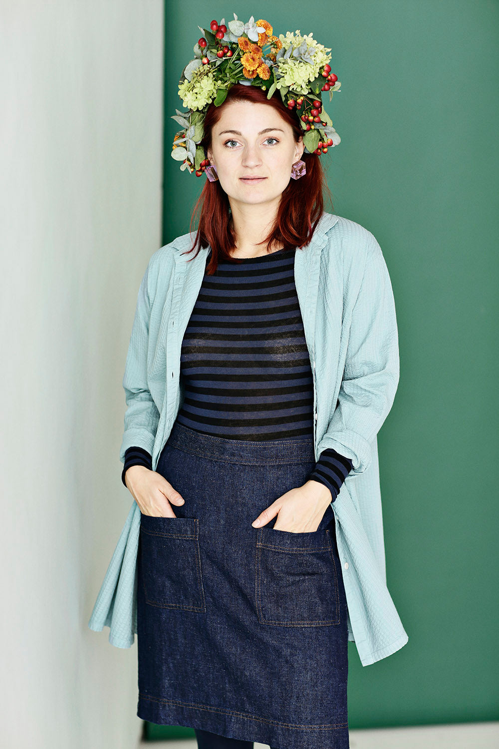 Ice blue Mid-Length YaccoMaricard Shirt