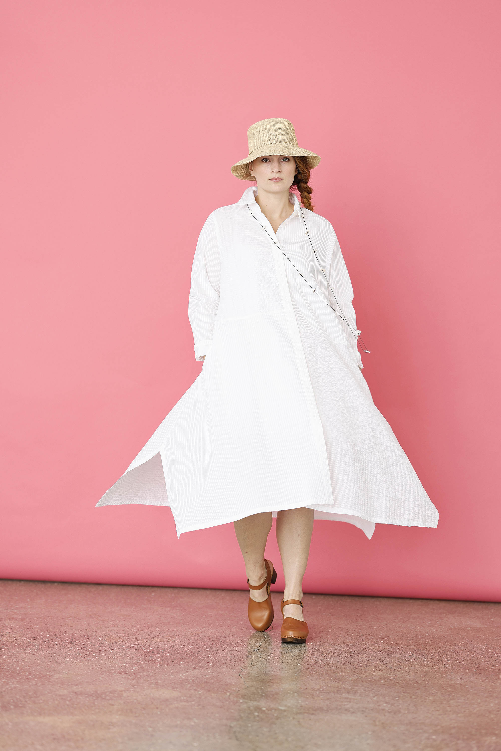 White exclusive YaccoMaricard shirt dress