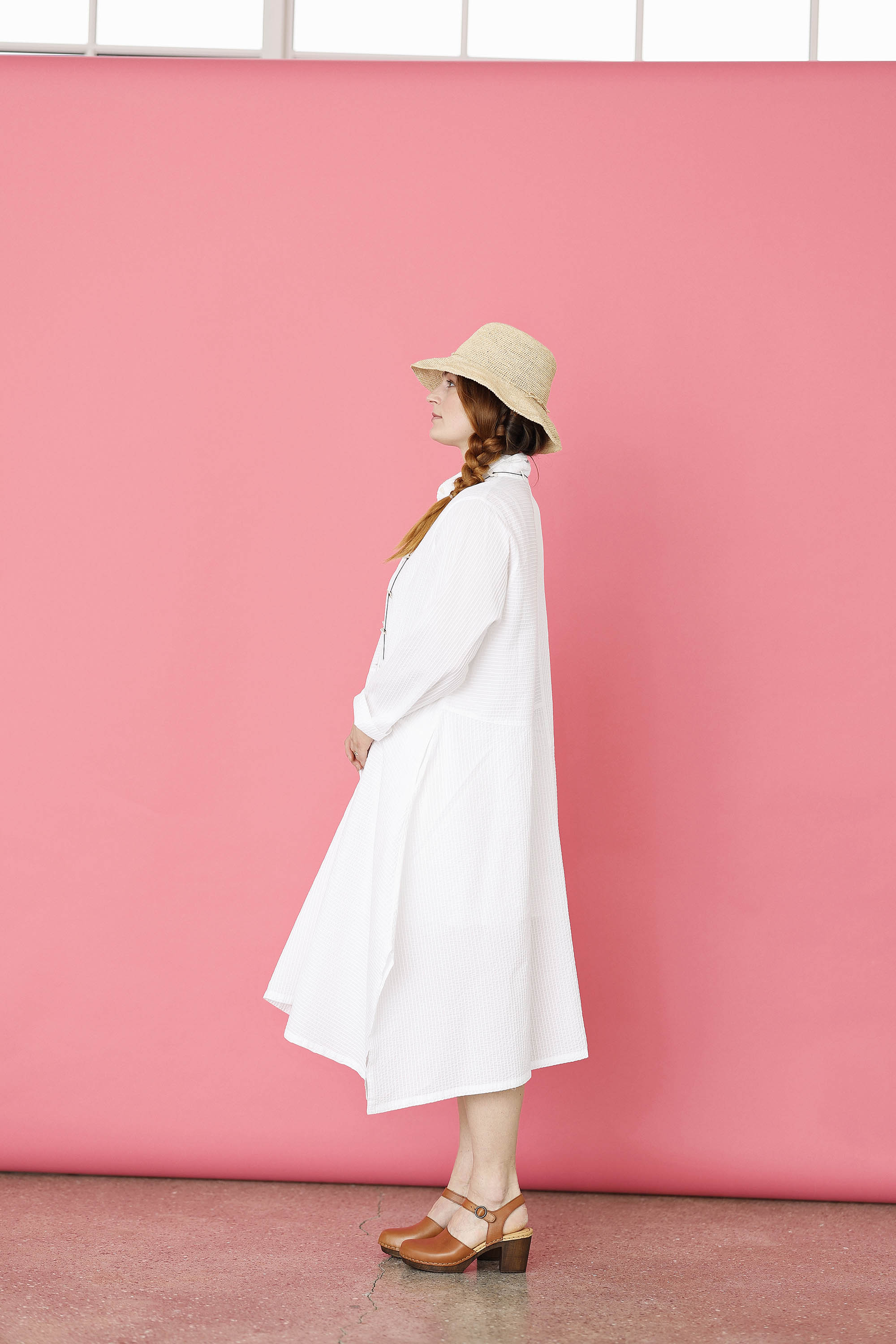 White exclusive YaccoMaricard shirt dress