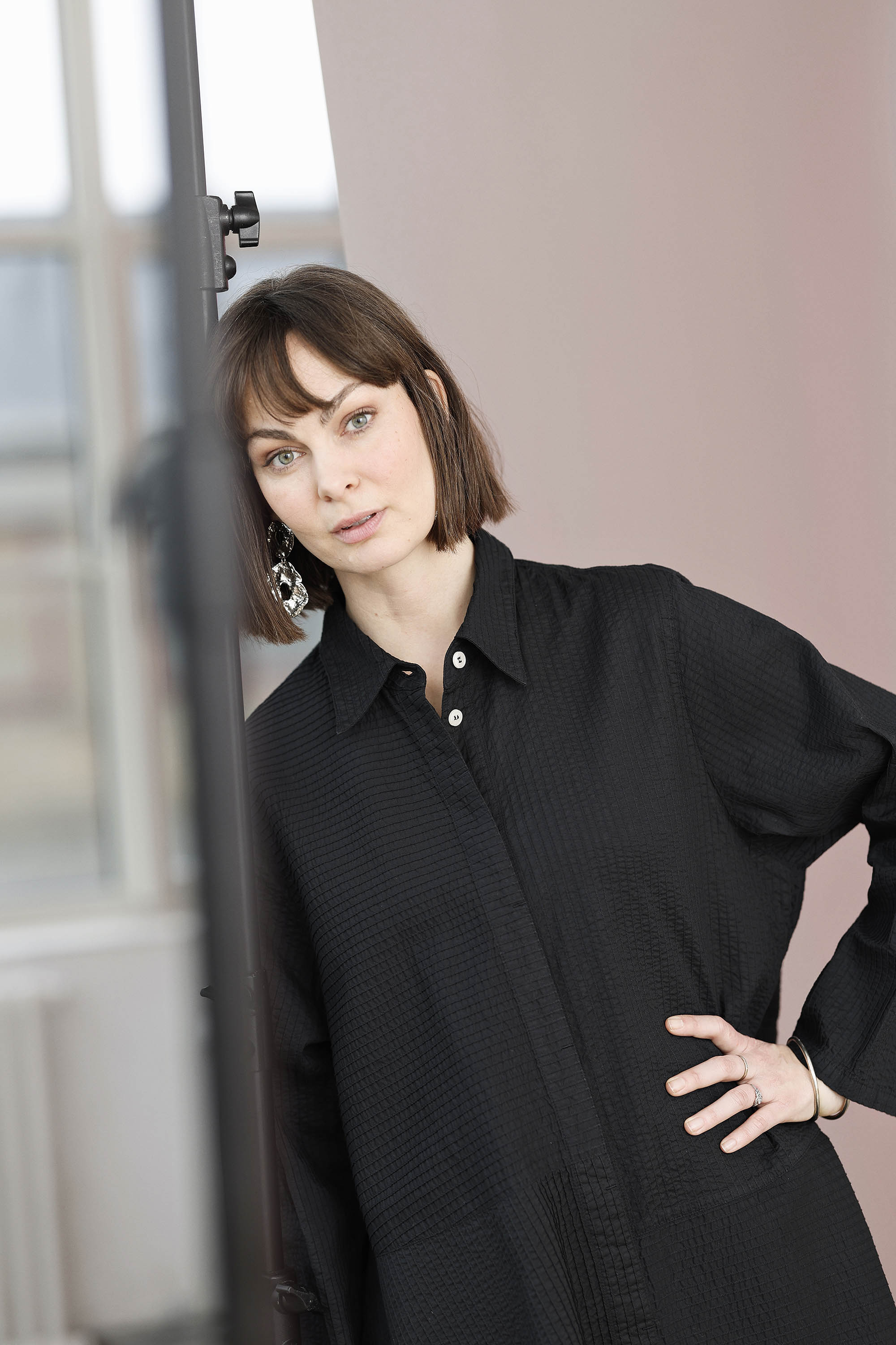 Black exclusive YaccoMaricard shirt dress