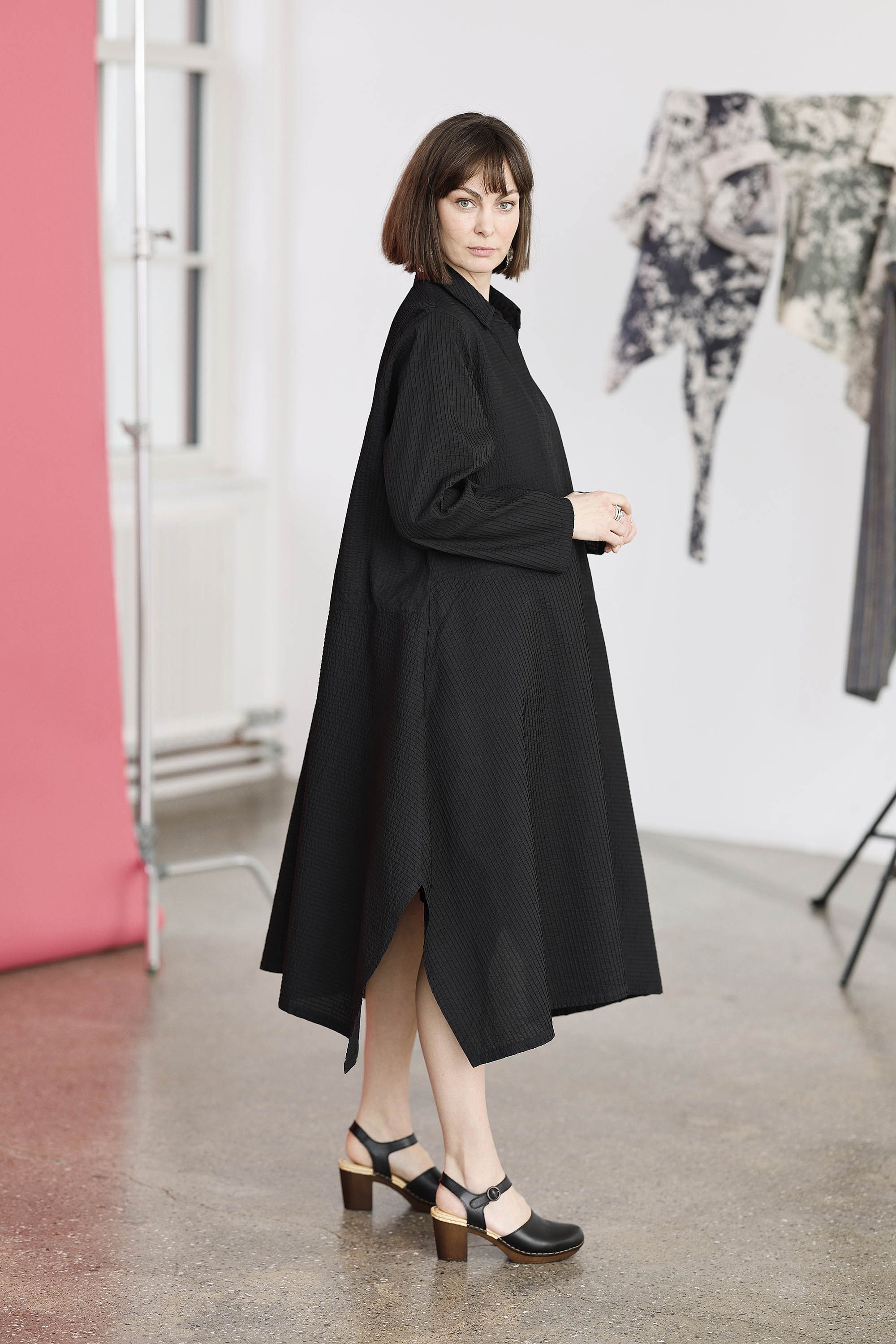 Black exclusive YaccoMaricard shirt dress