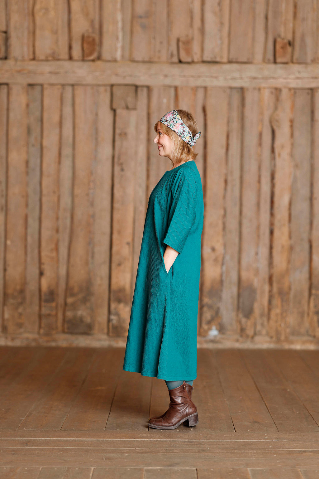Deep emerald farvet skjortekjole fra YaccoMaricard