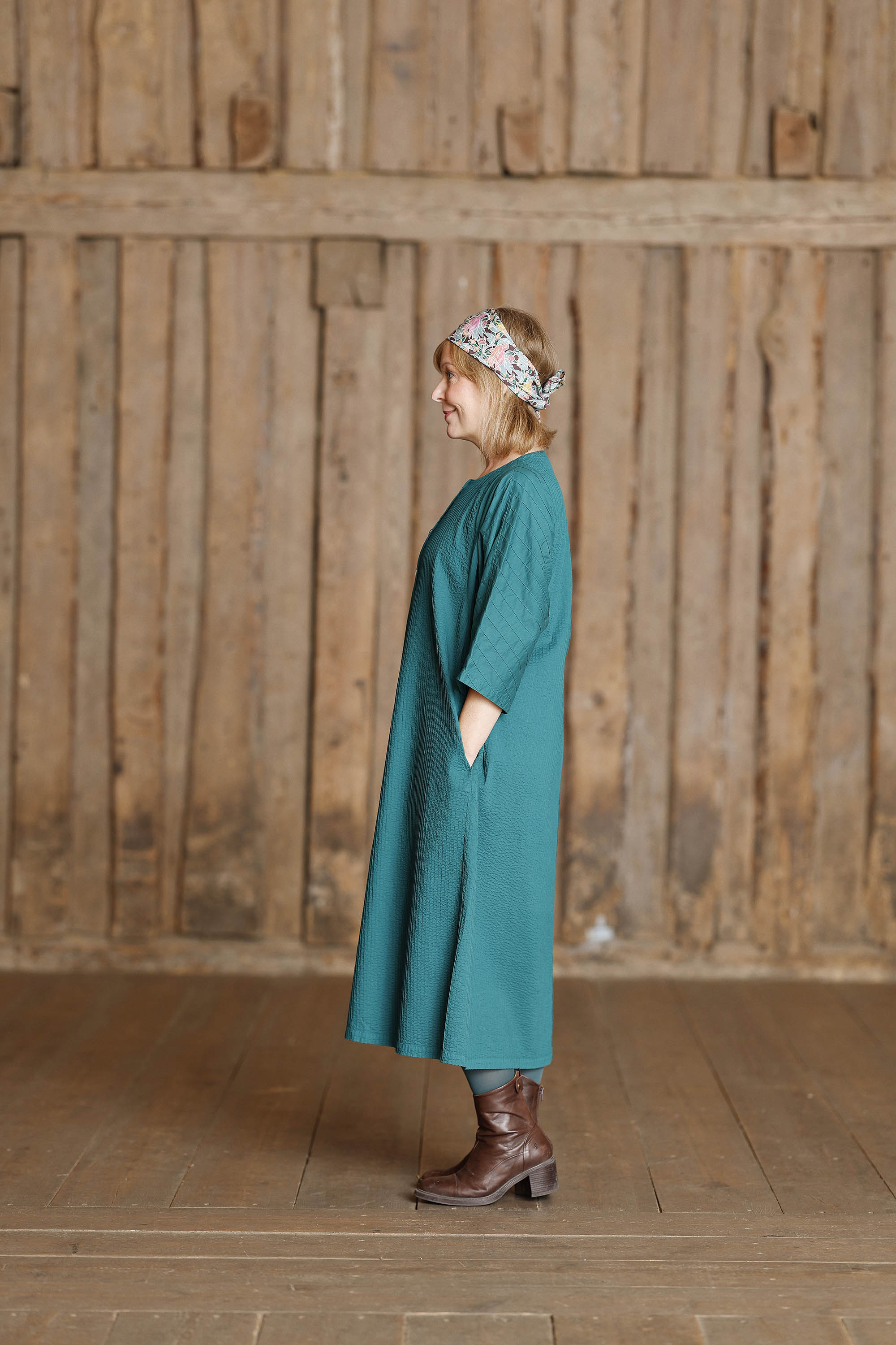 Deep emerald farvet skjortekjole fra YaccoMaricard