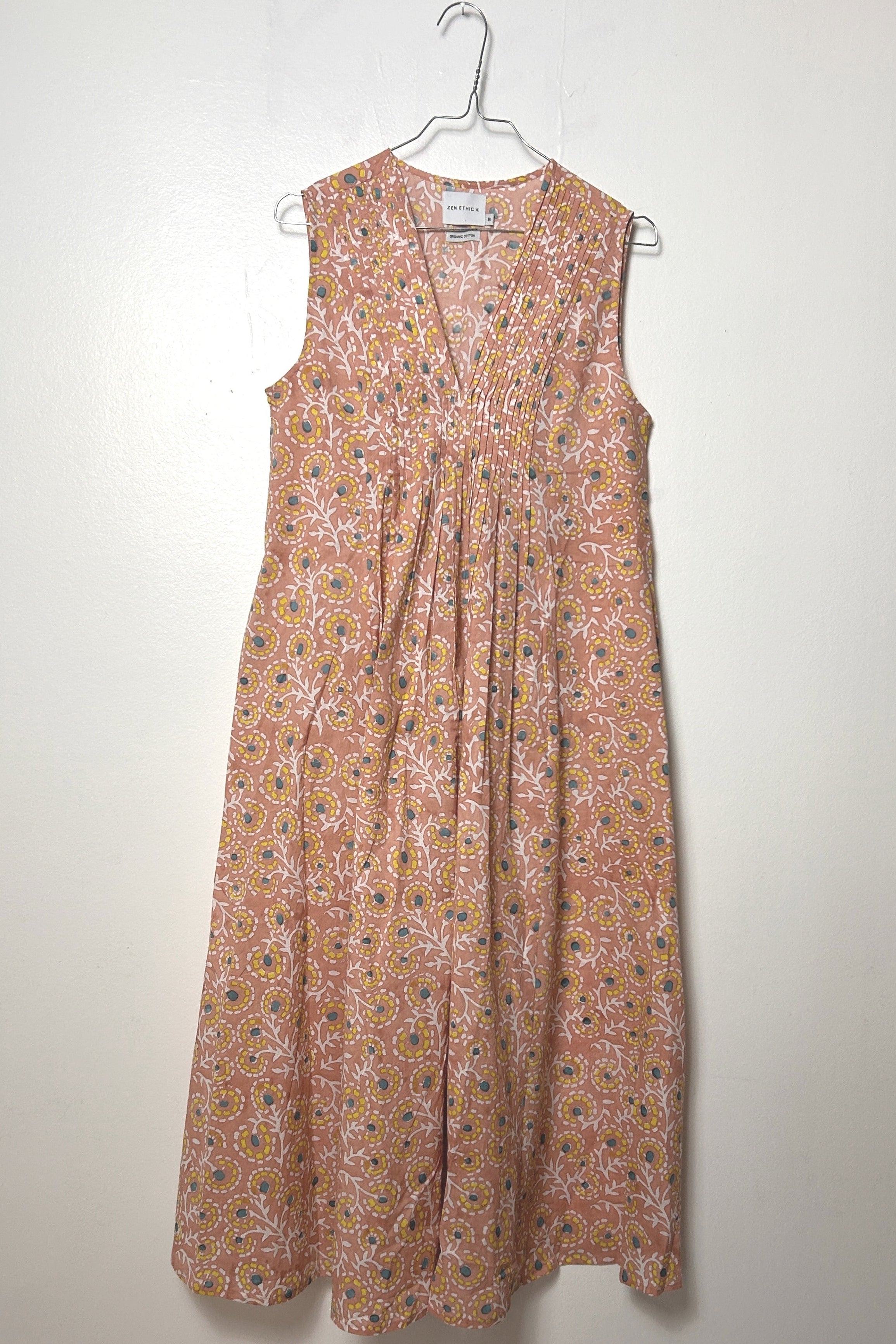 Peach floral dress from Zen Ethic