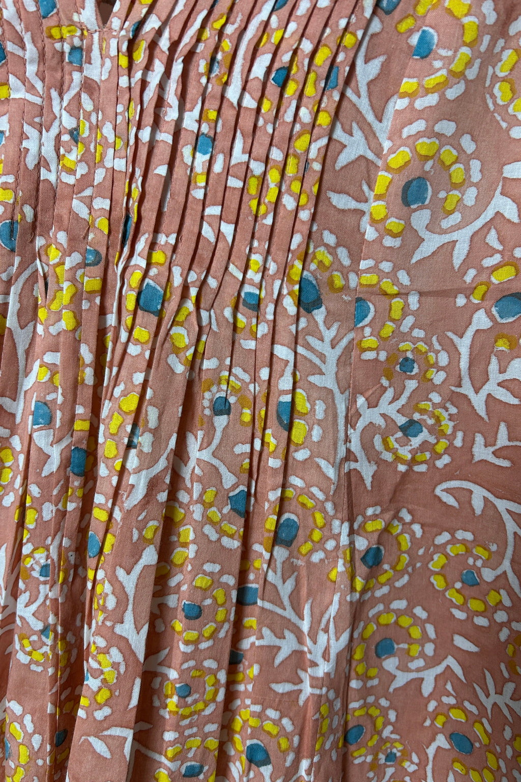 Peach floral dress from Zen Ethic